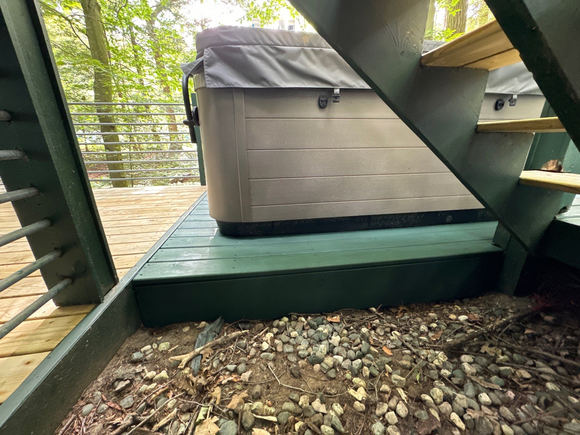 Solid staining decking and stairs. by Gordon Painting