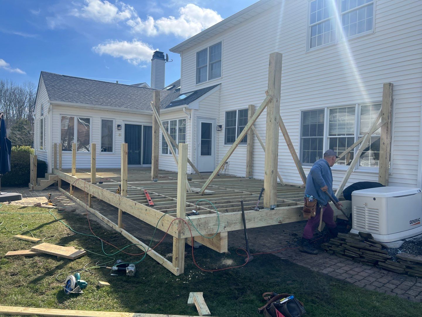 New deck With Porch  by deck guardian