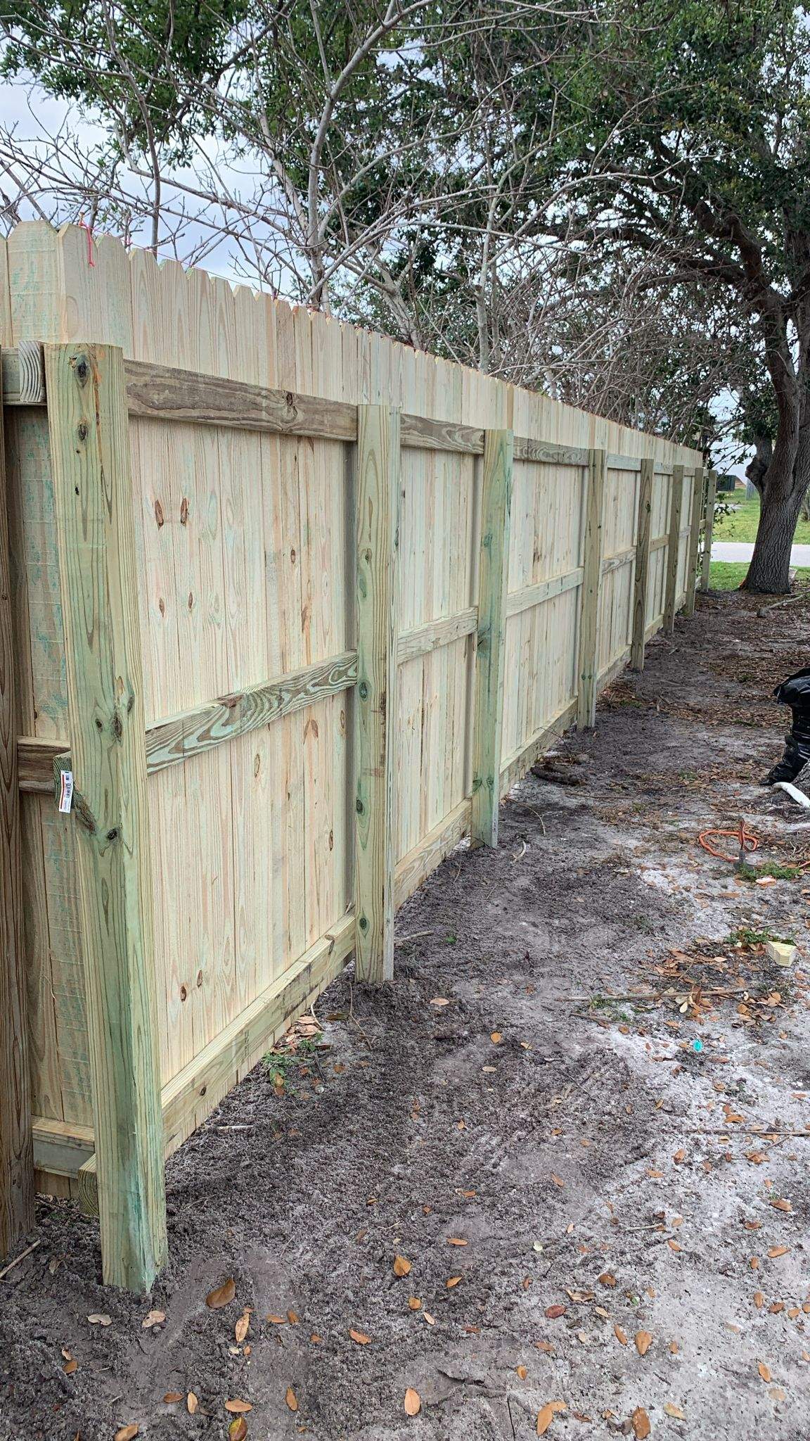 Pressure-Treated Wood Privacy Fence Repair in North Fort Myers by True Fence LLC