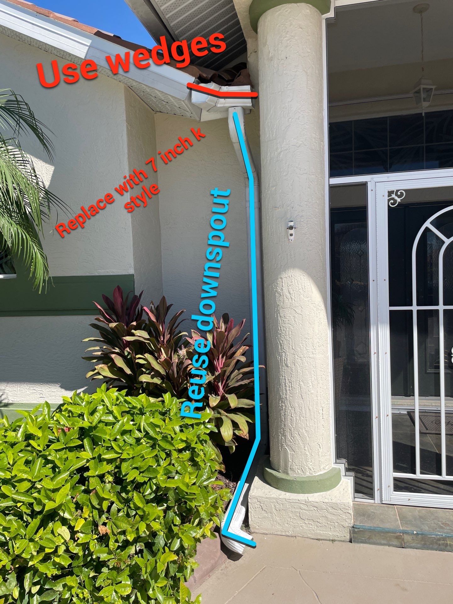 Modern 7 inch K-Style Gutters in Fort Myers FL by Gutter Professors