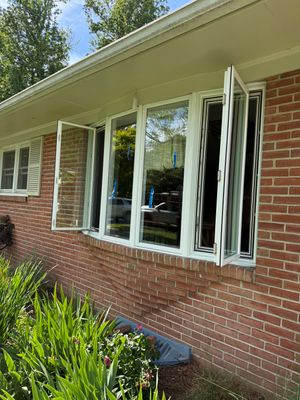 Multi-Pane Casement Window Installation on Brick Home in Chesapeake Beach