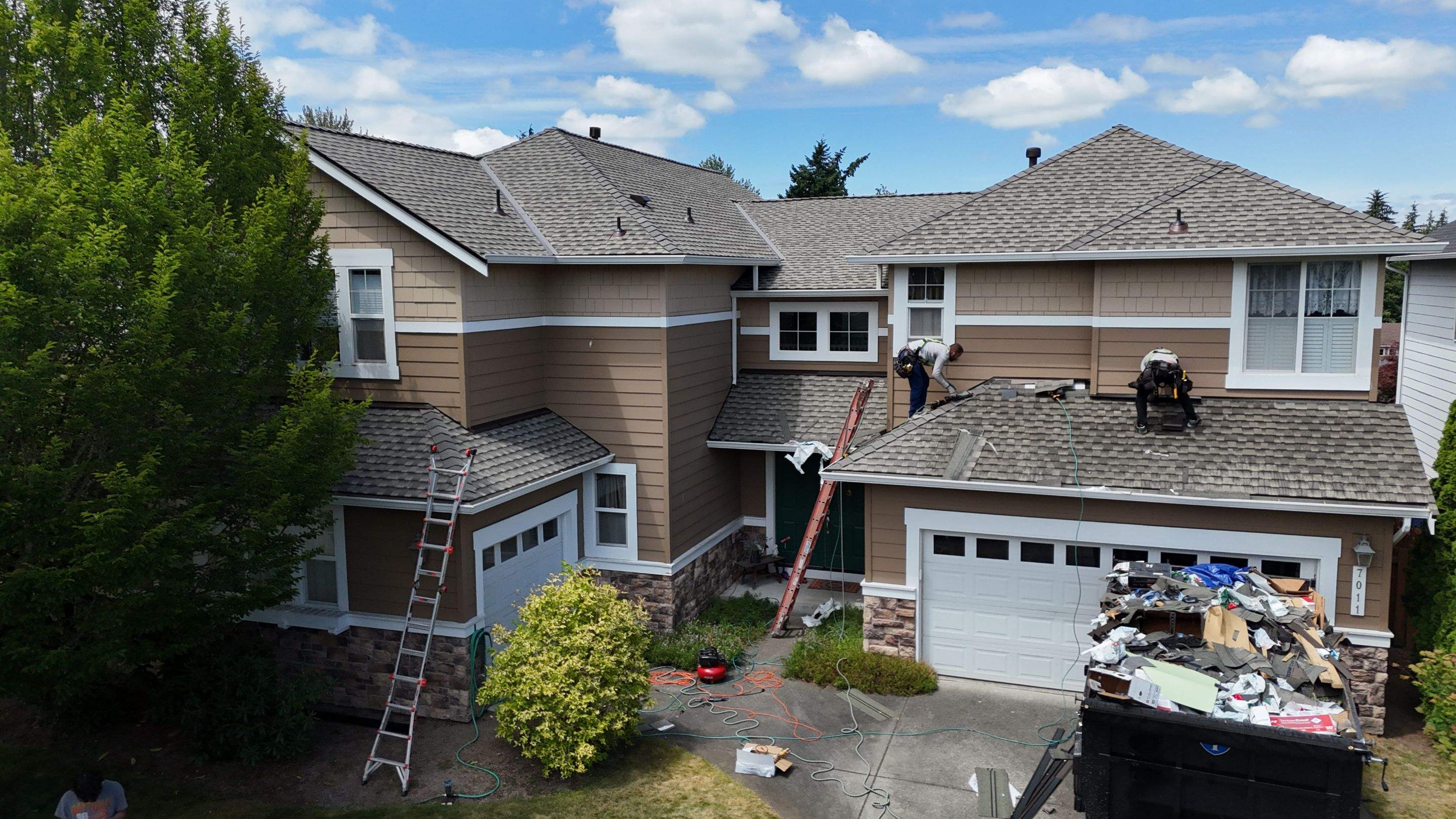 Residential Roofing Installation using GAF UHDZ Shingles by Roofing Formula LLC