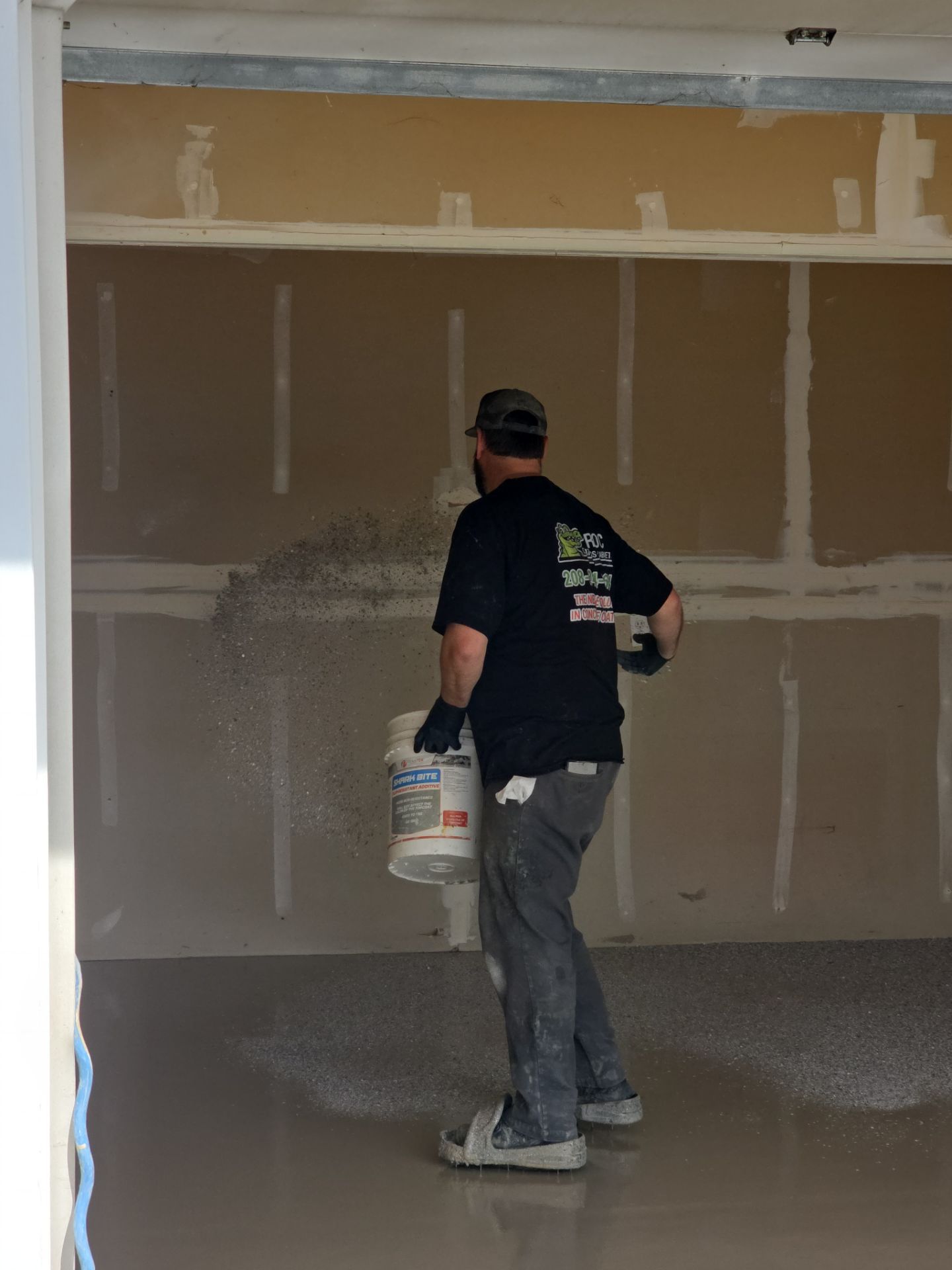 Garage Floor Coating and Crack Repair in Claystone Hybrid by Croc Coatings, LLC