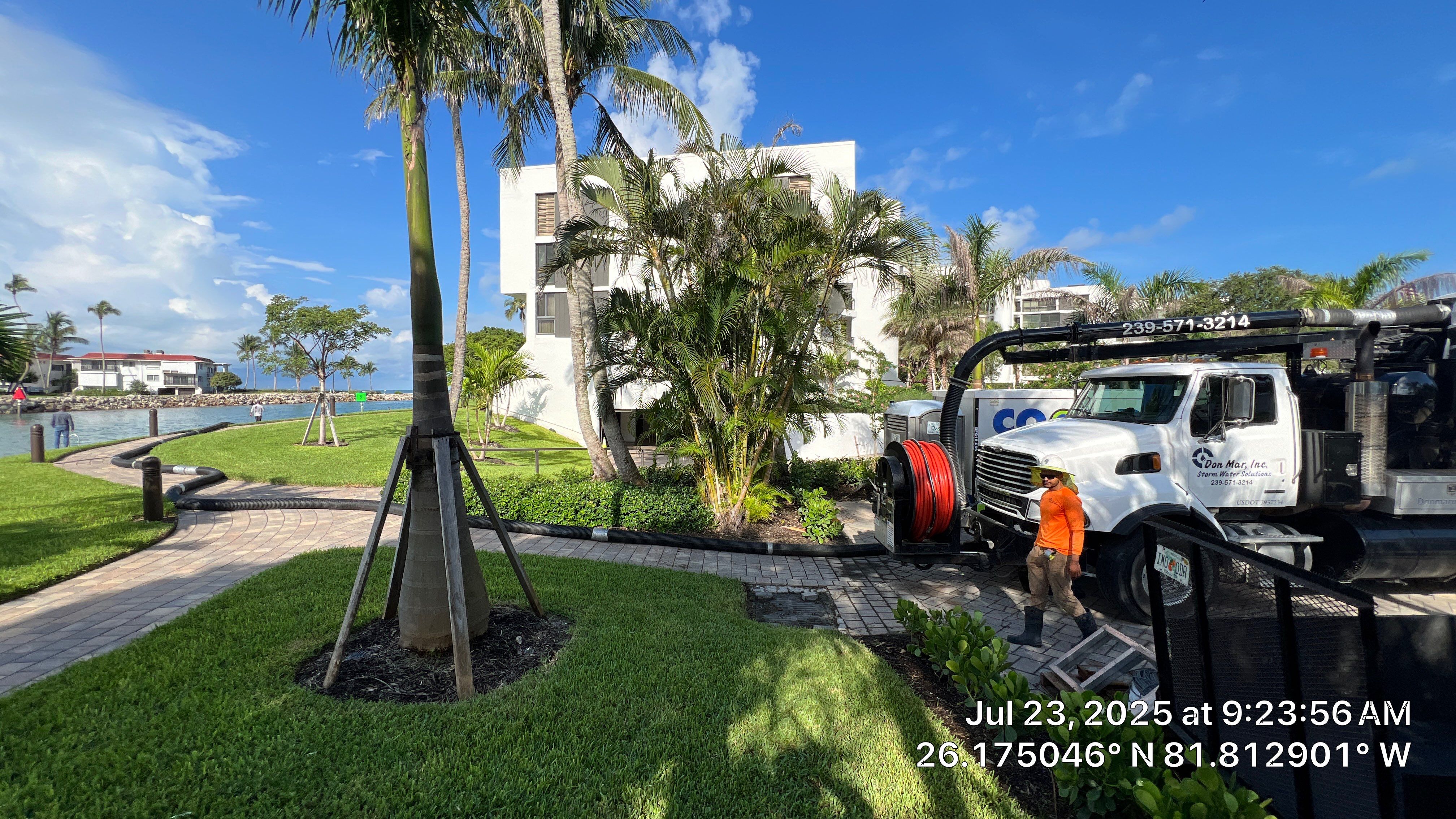 Naples Condo Complex Stormwater System Maintenance and Hurricane Cleanup by APS Power & Water