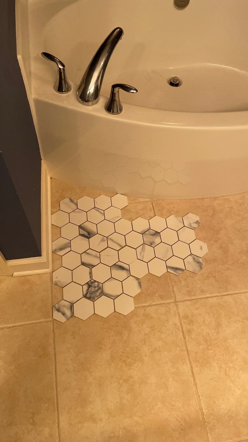 Bathroom Remodel using Tile by Footprints Floors of Coastal Carolina