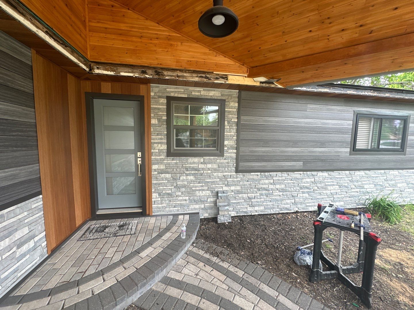 Siding Replacement using Alside Gray Oak by 180 Contractors