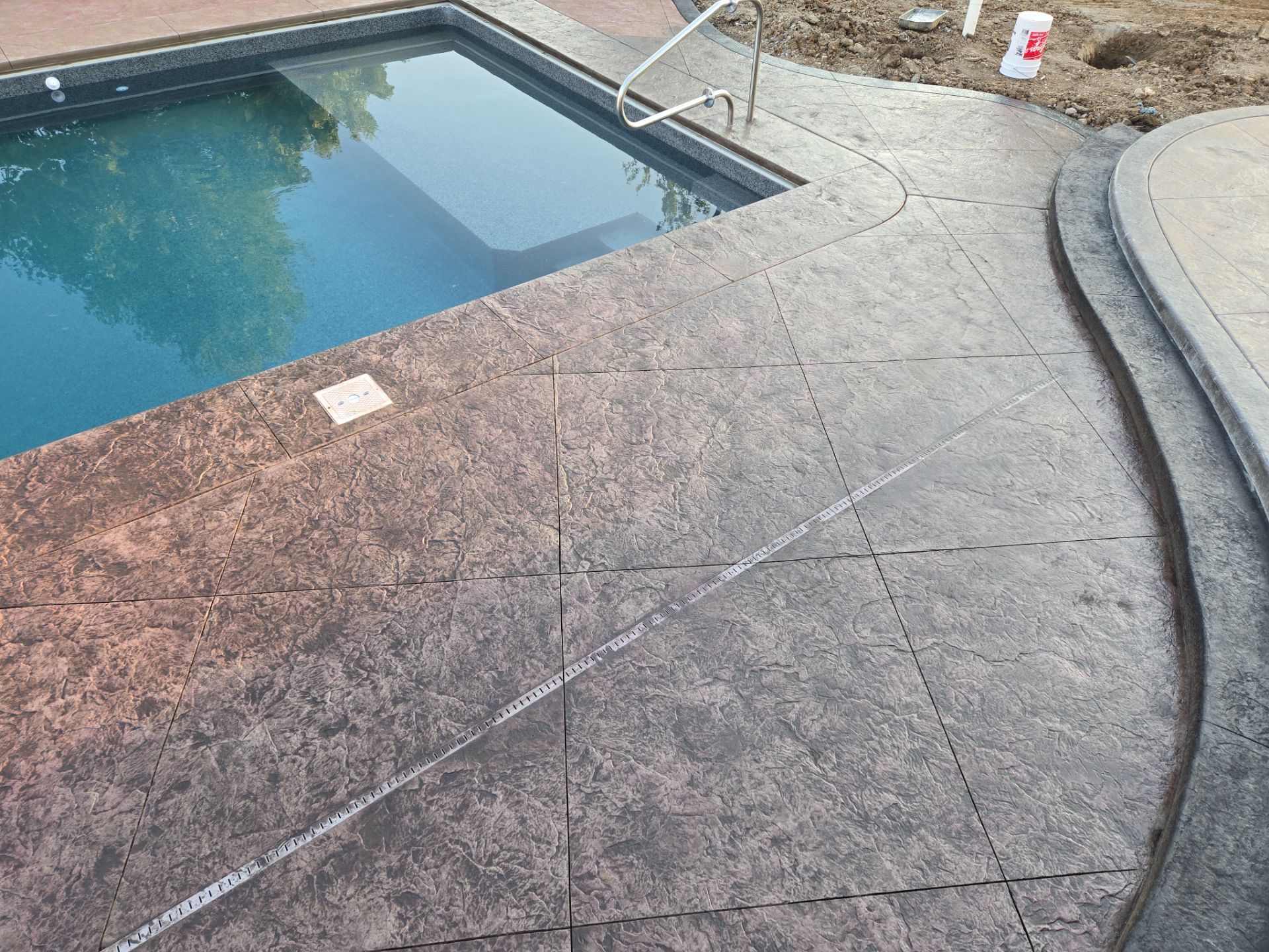 Back Yard Pool Patio by LAND ESCAPES LLC
