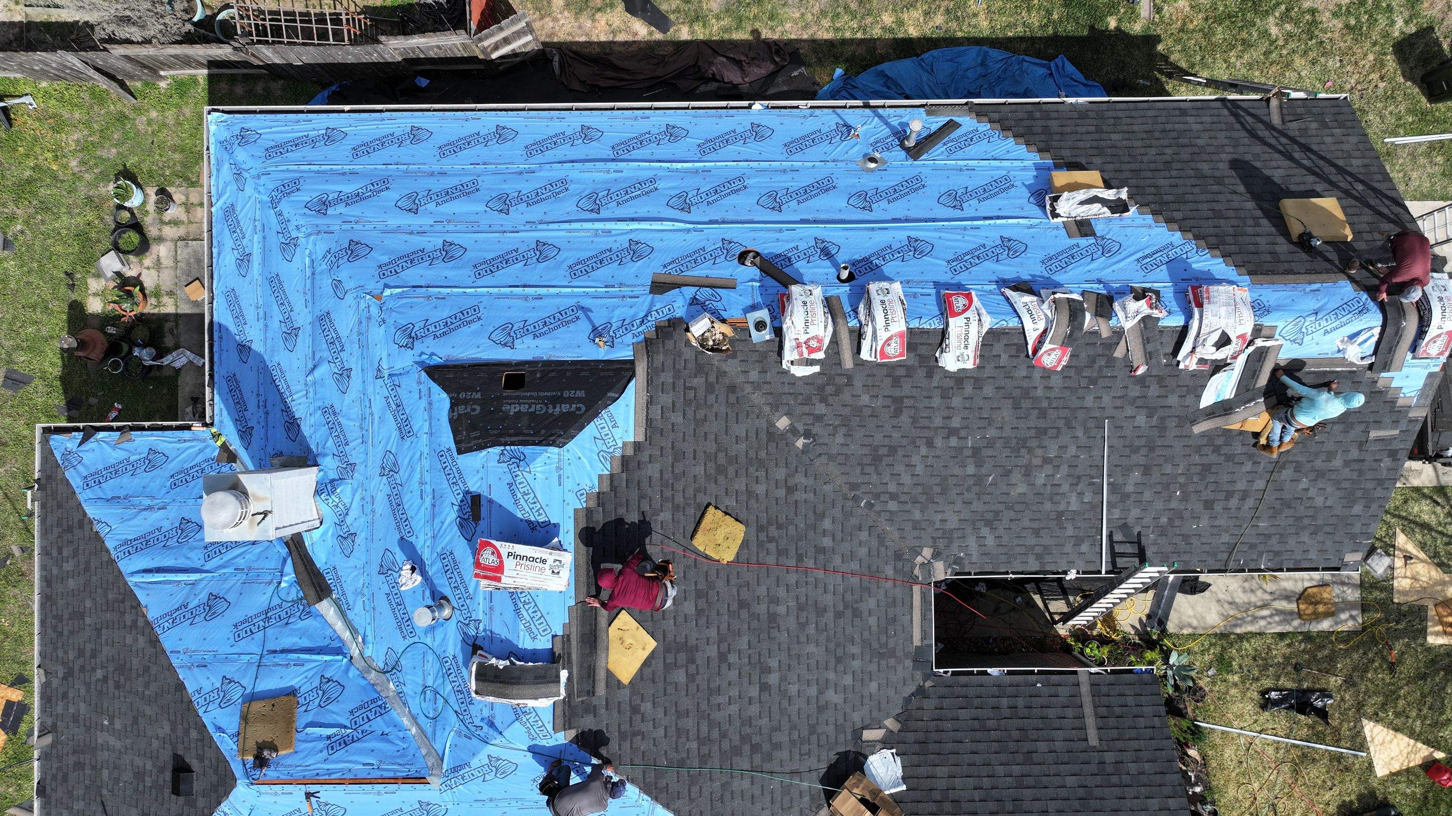 Full Roof Replacement on Brick Two-Story — Conroe, TX by PL Roofing & SB Roofing, LLC.