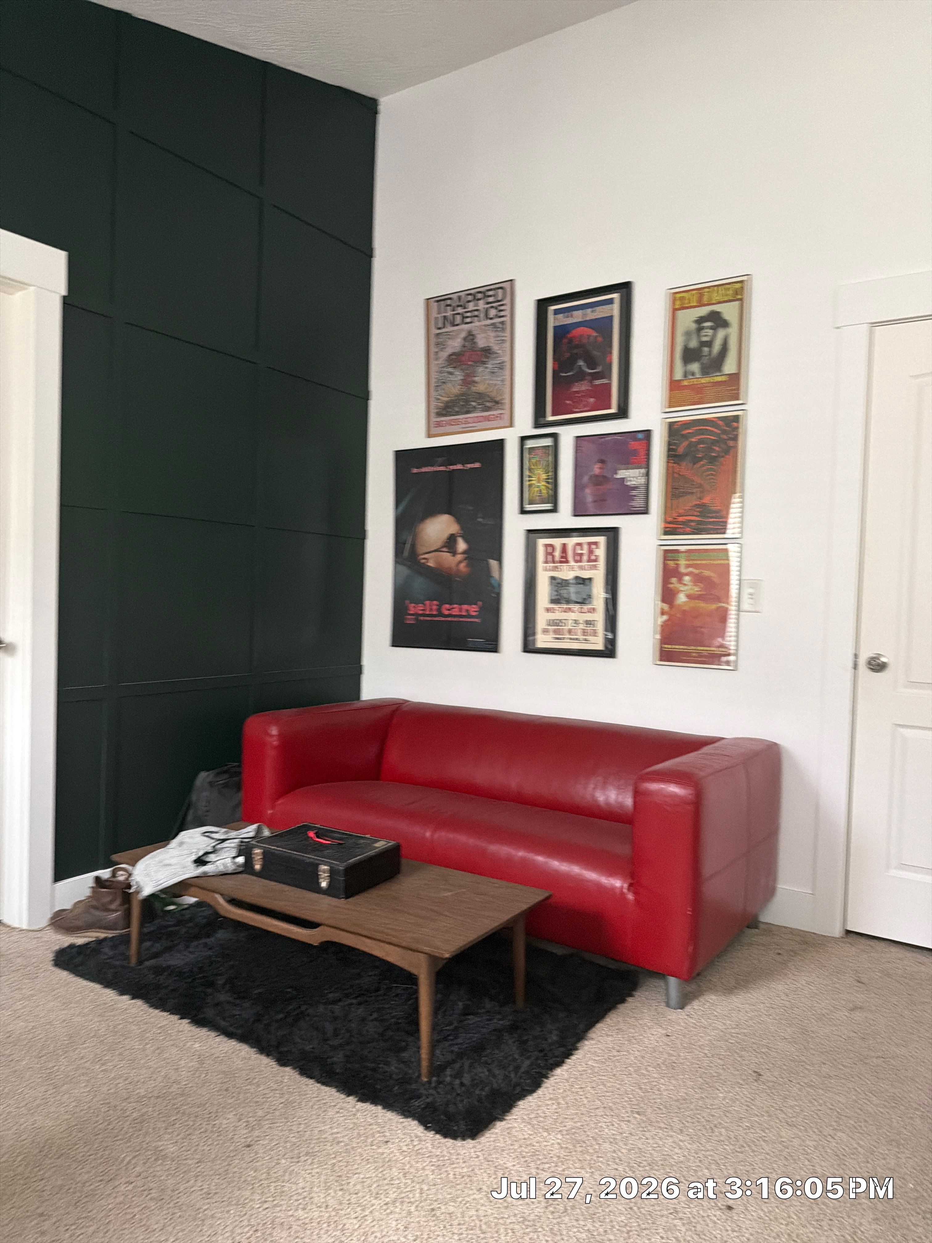 Dark Green Board and Batten Accent Wall in South Salt Lake by CompanyCam Sales Demo