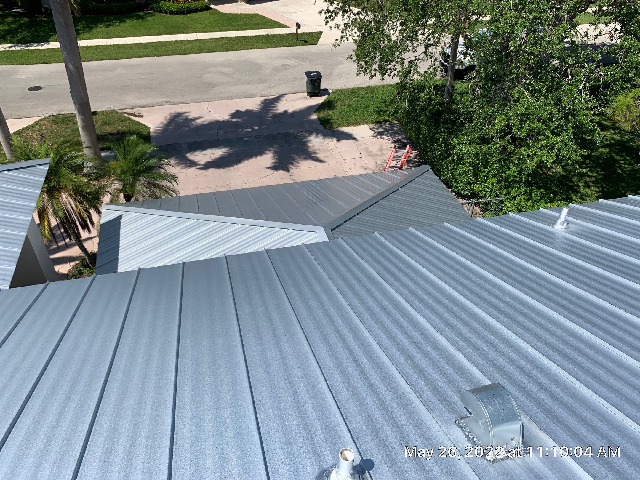 Residential Roofing Installation using 1" Nail strip metal roof by BLUES BROTHERS ROOFING