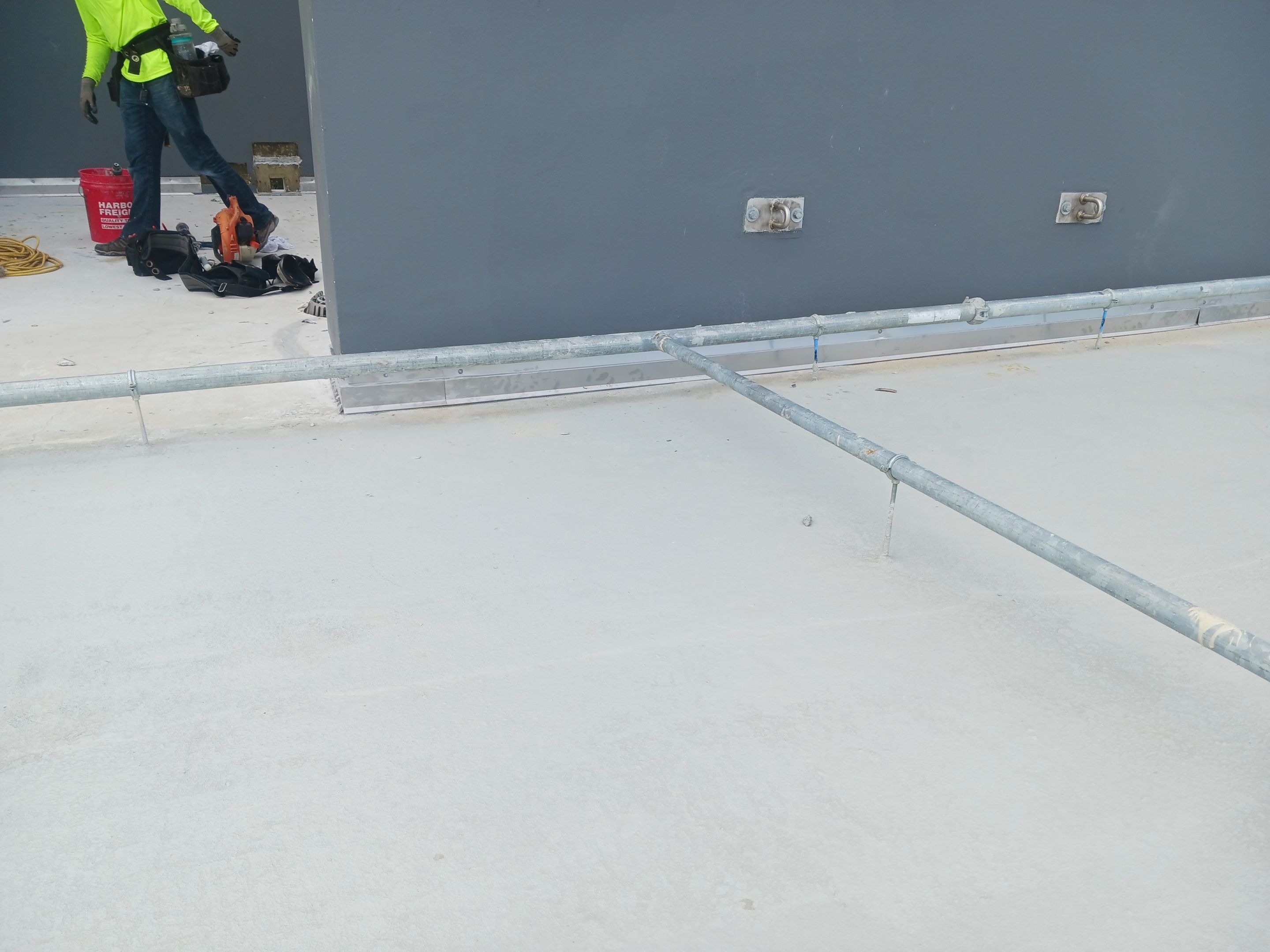Commercial Rooftop HVAC Support and Perimeter Railing Installation in Bal Harbour by AJF ROOFING INC