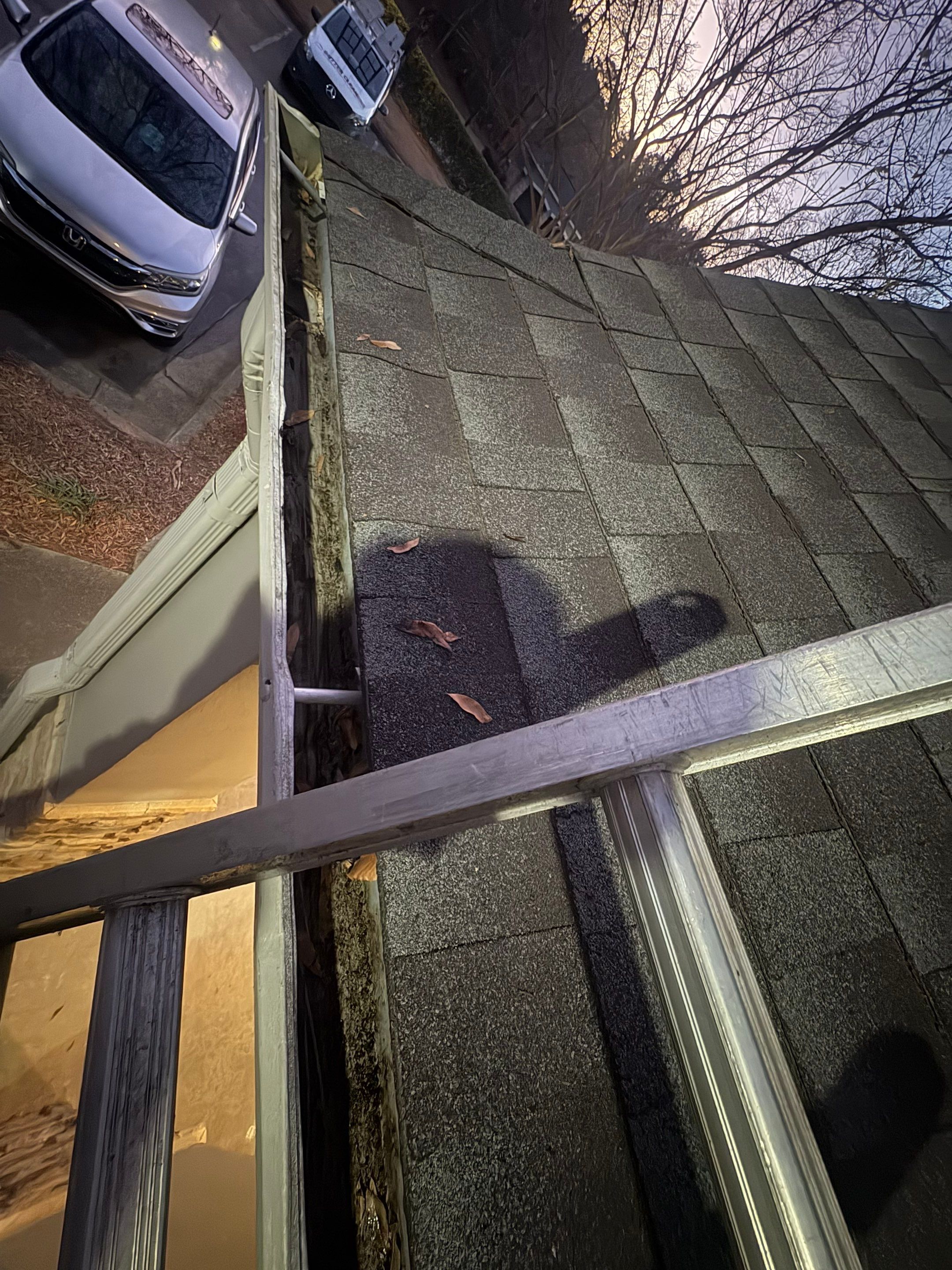 HOA gutter cleaning after photo.