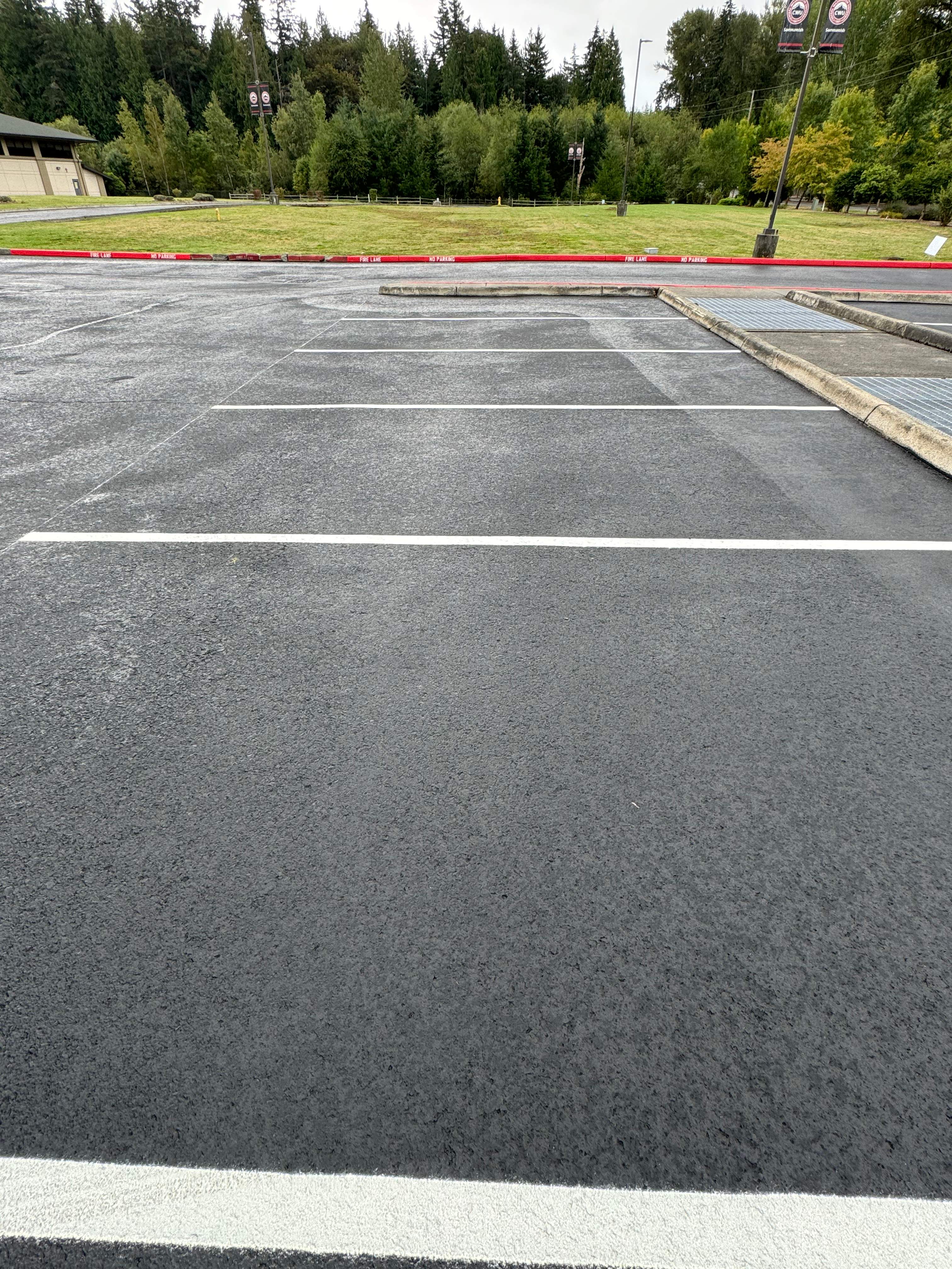 Central Washington University (CWU) Parking Lot Sealcoating & Striping  by Jireh Asphalt & Concrete Inc 