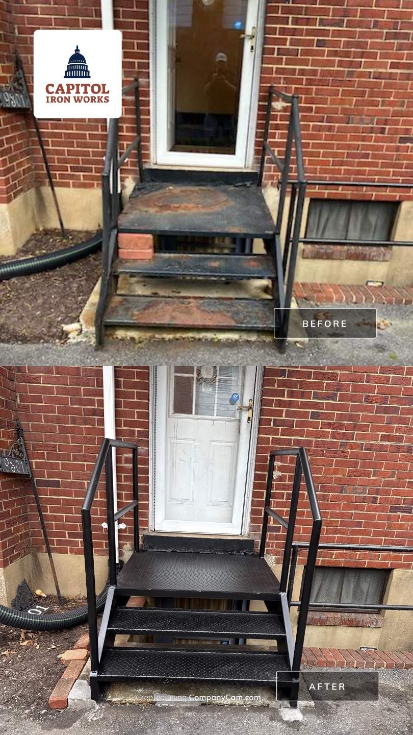 Structural Iron Staircase Replacement – Lanham, MD by Capitol Iron Works