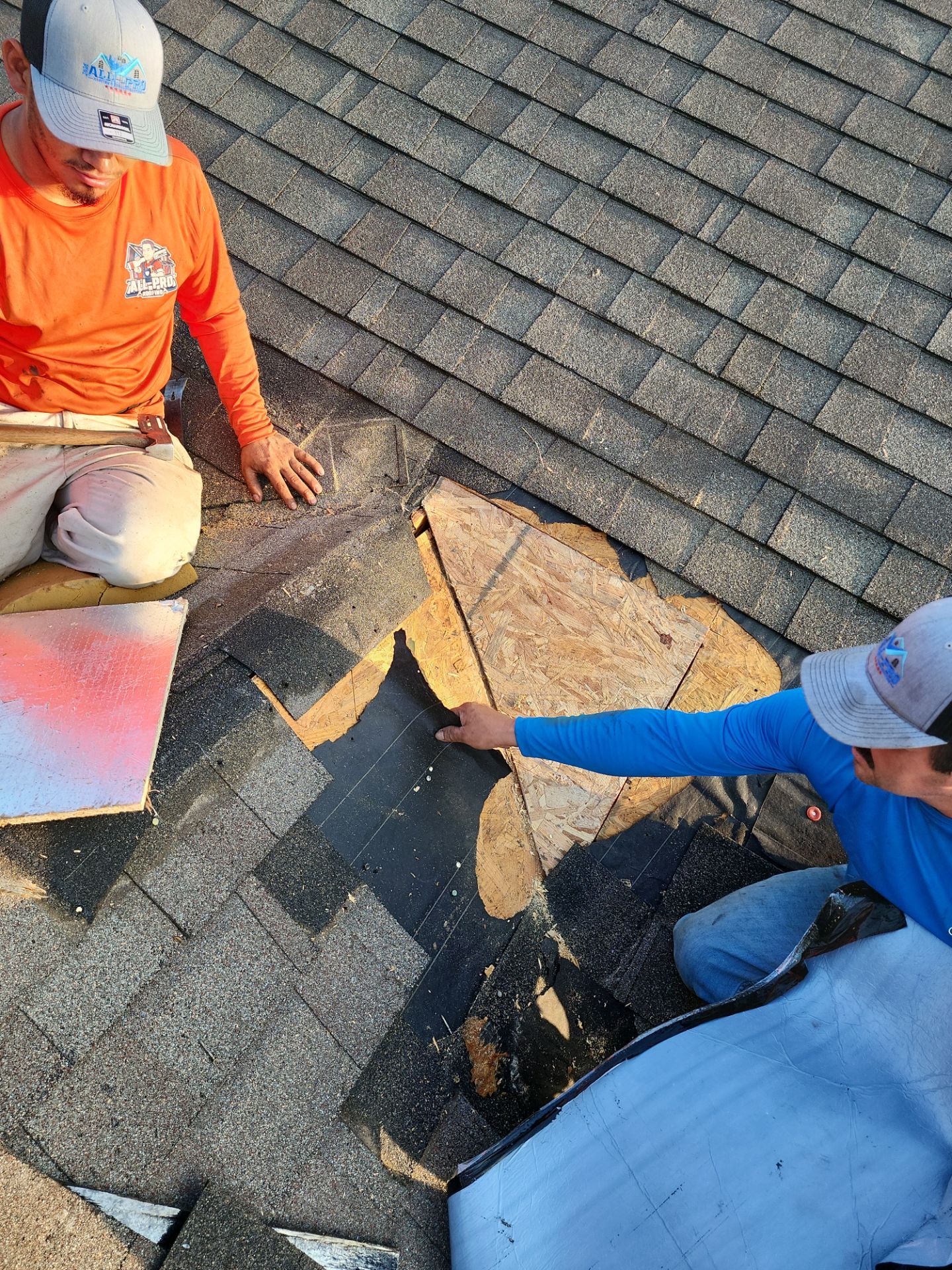 Hail Damage using Owen's Corning Duration (Lifetime) Shingles by Roof Repair Company