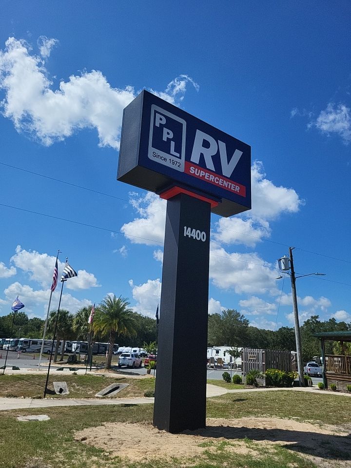 Pylon Sign for PPL Motorhomes by SignCrafters
