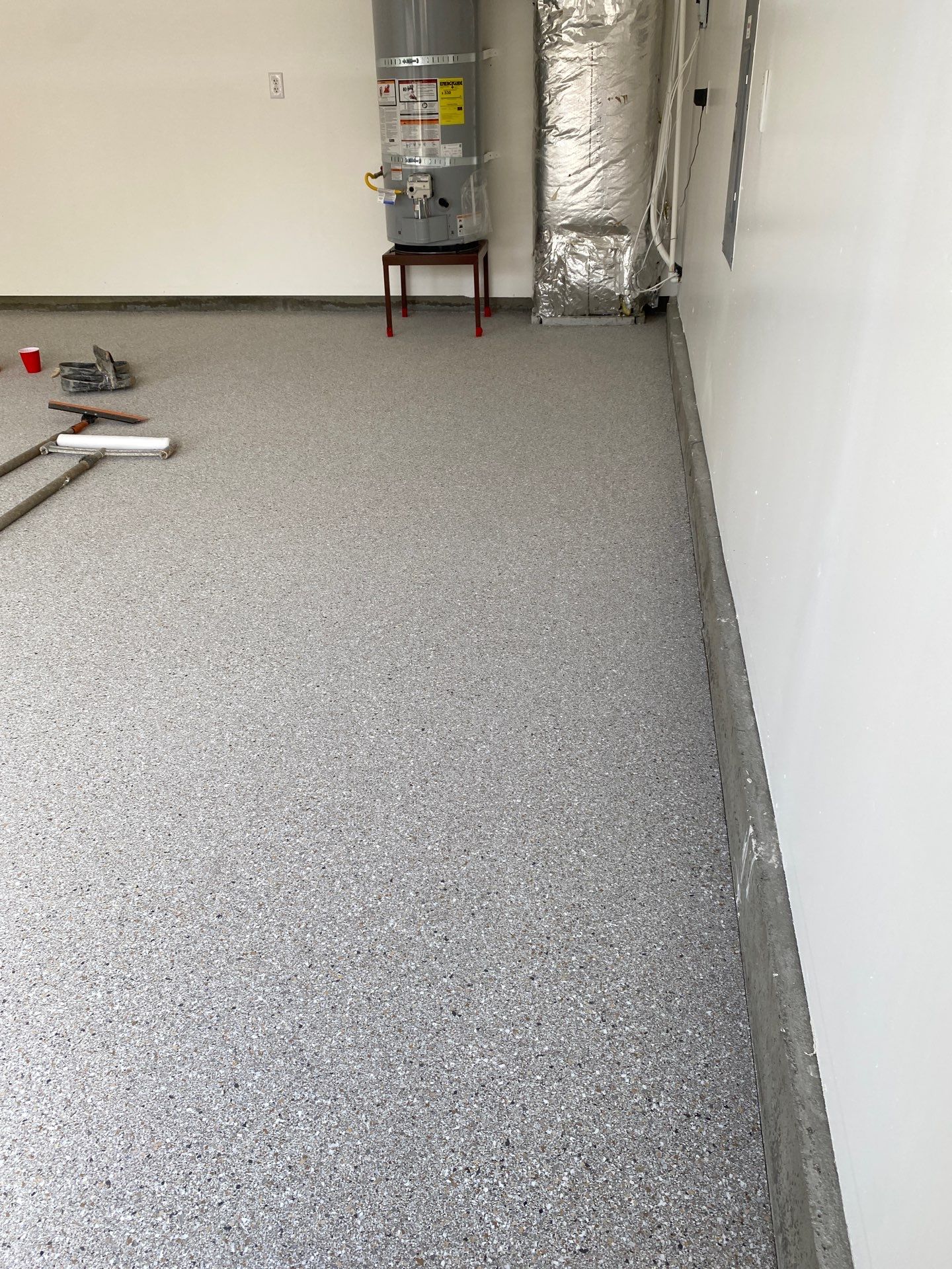 Garage Transformation using Claystone Hybrid by Croc Coatings, LLC