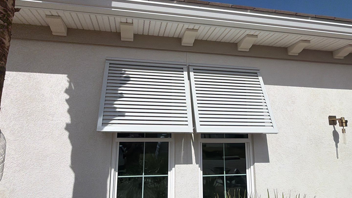 Bahama Shutters RAL 7035 Light Grey by Smart Guard Shutters
