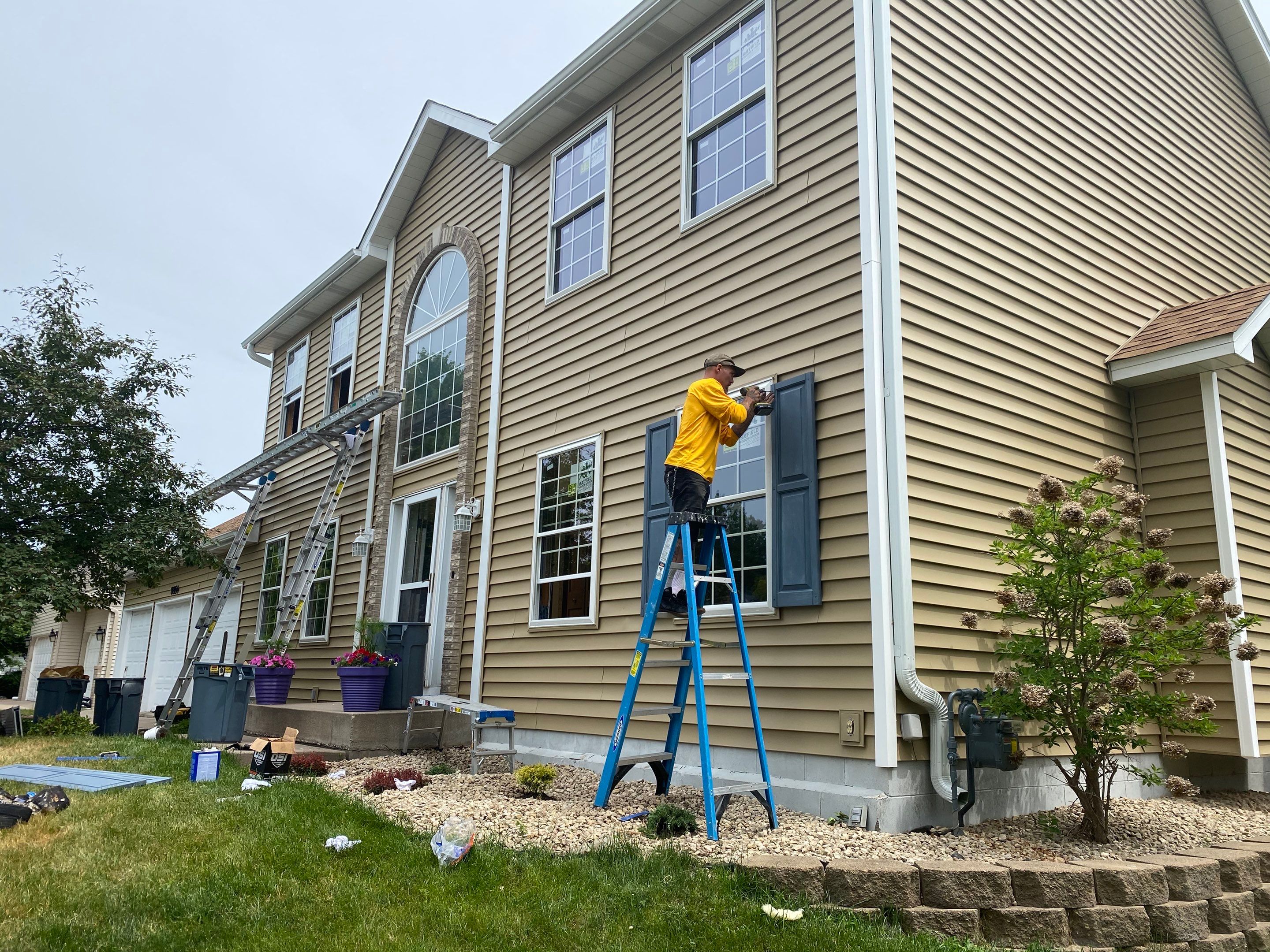 Window Installation using Hayfield Vinyl Windows by MODERN EXTERIOR SYSTEMS