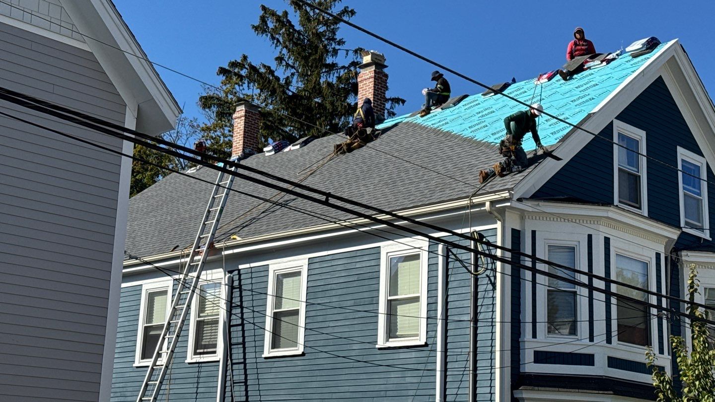 Half Roof Replacement for Solar Installation – Townhouse with New Plywood Decking by Sensible Home Solutions