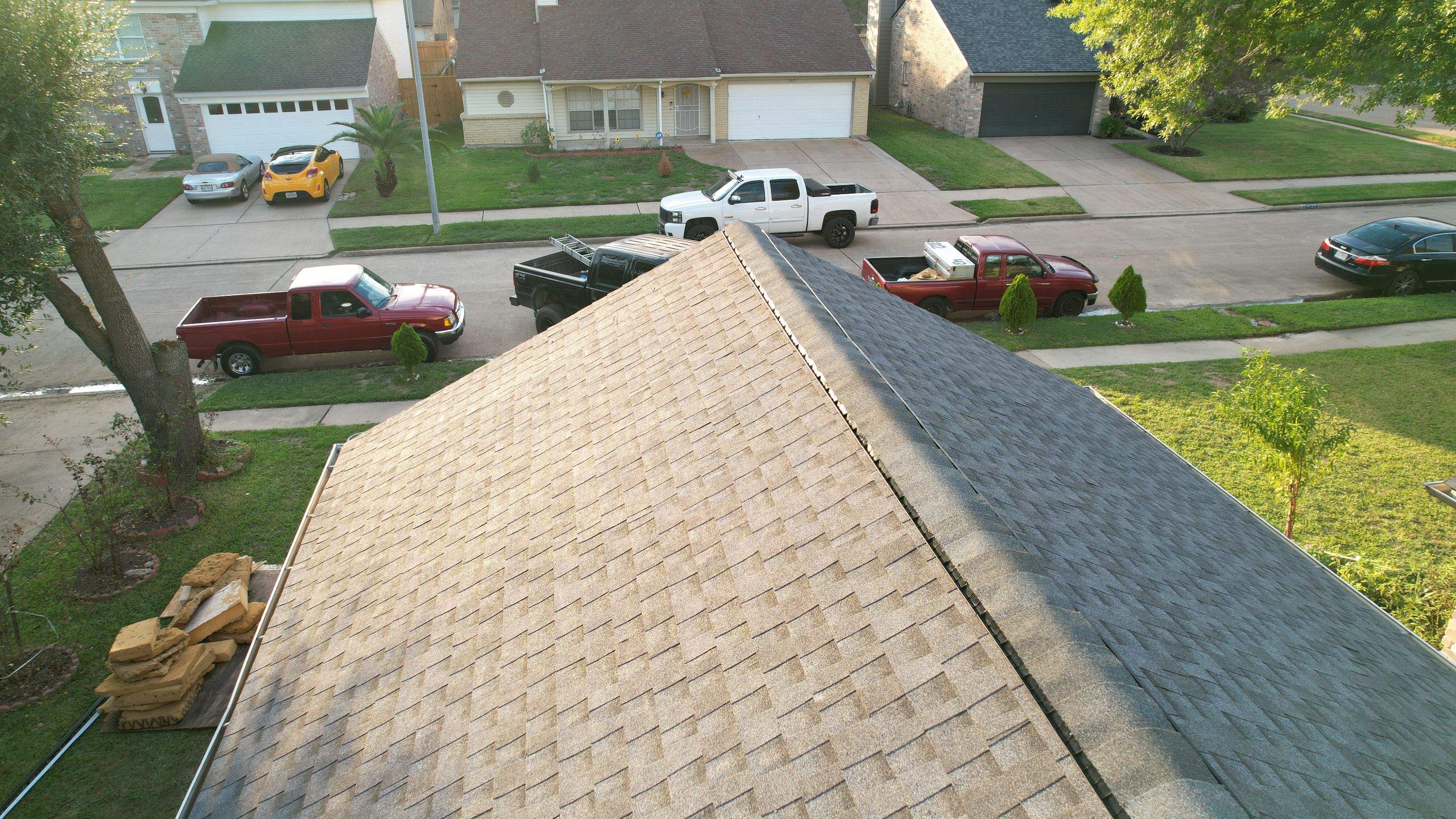 Tan Architectural Shingle Roof Replacement — Houston, TX by PL Roofing & SB Roofing, LLC.