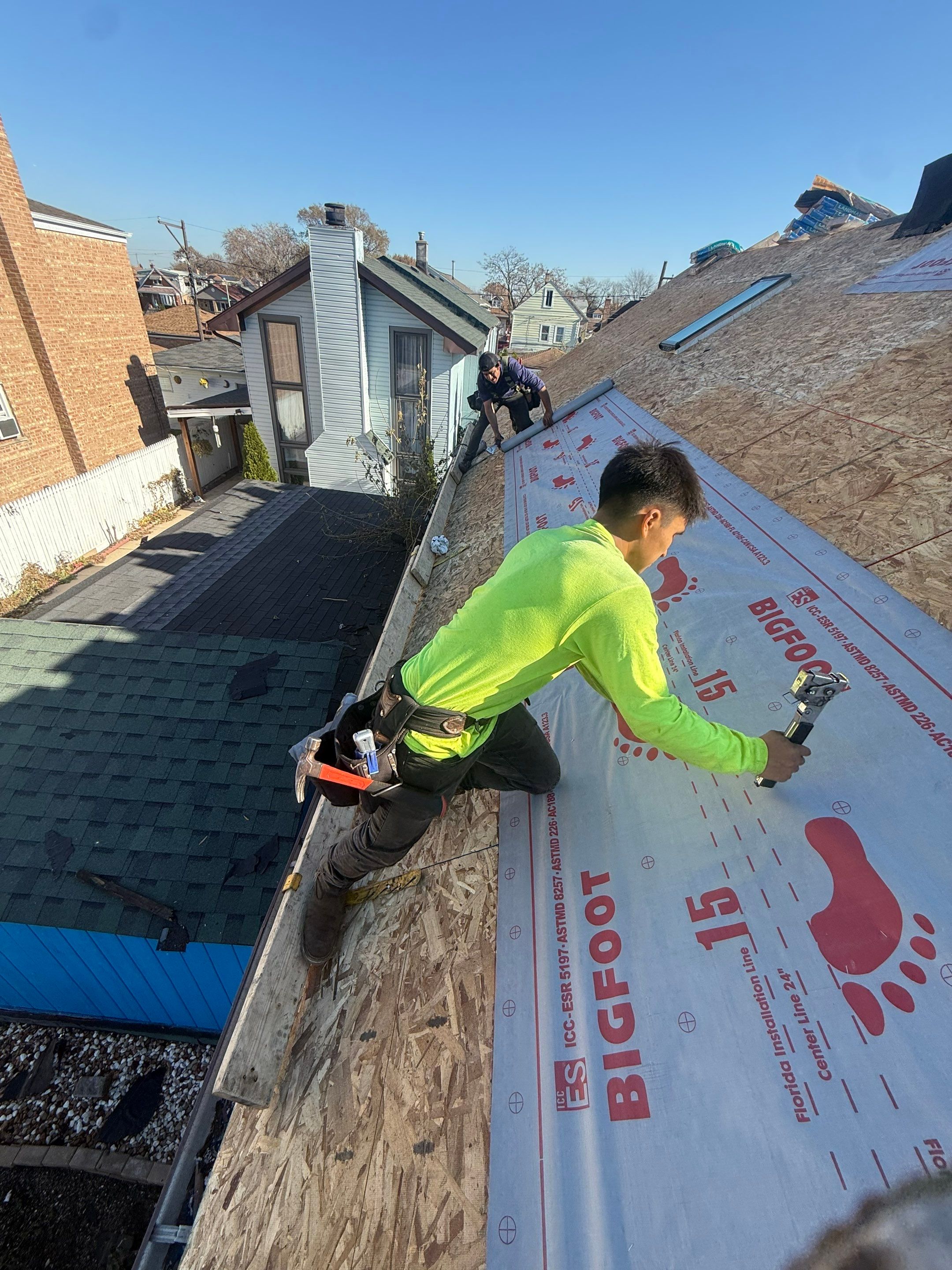 Roof replacement and interior repair by wind damage by Just Brilliant Restoration JBR