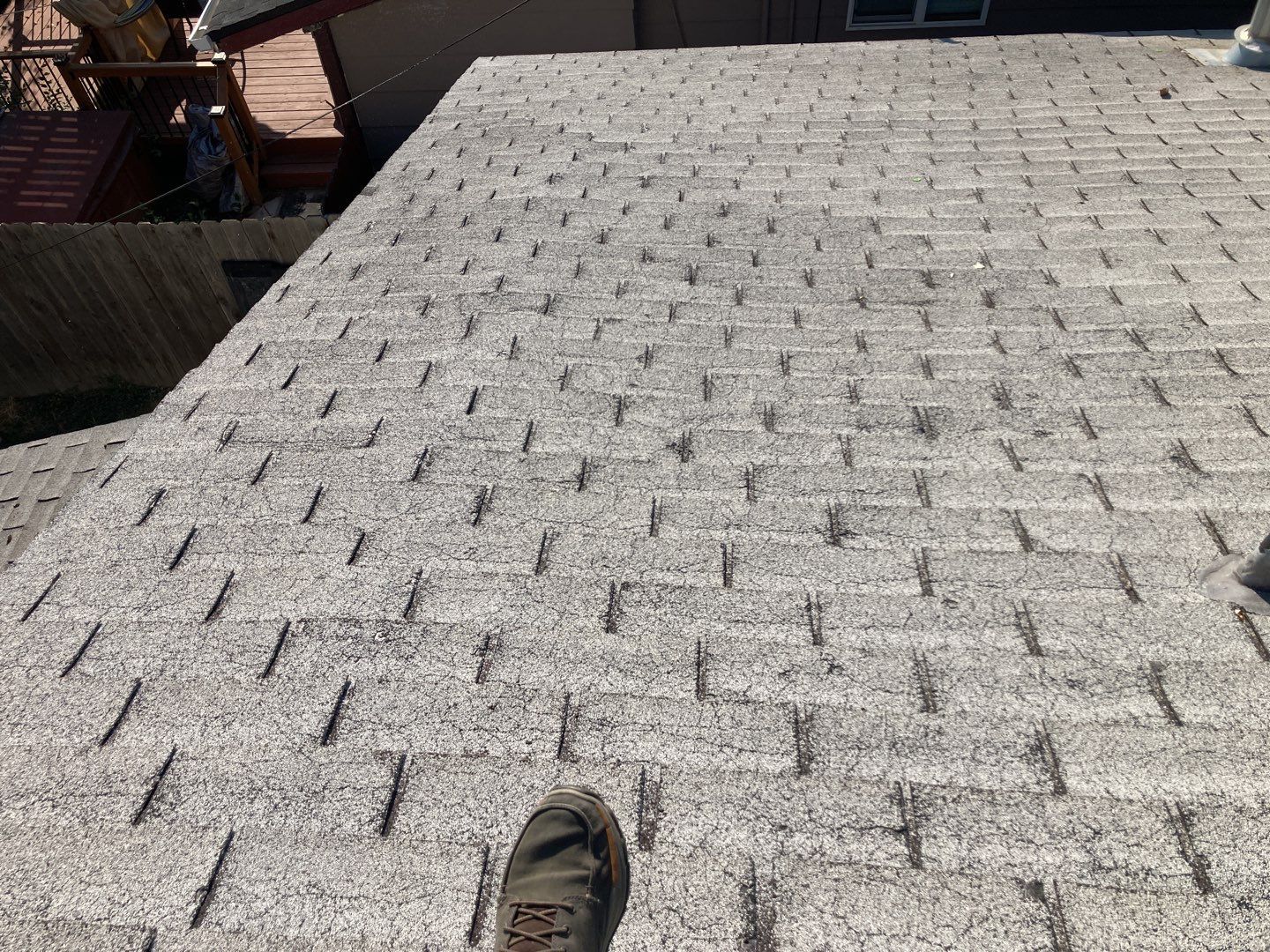 Nampa ID., single level Investment Property Roofing Installation using Owens Corning Oakridge in Peppermill Grey by ID Roofing LLC