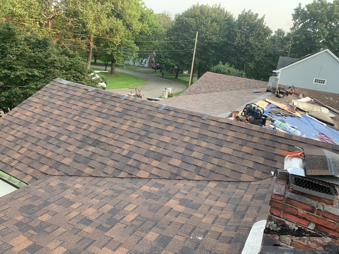 Residential Roofing Installation using Owens Corning Duration Brownwood by A Plus Exterior
