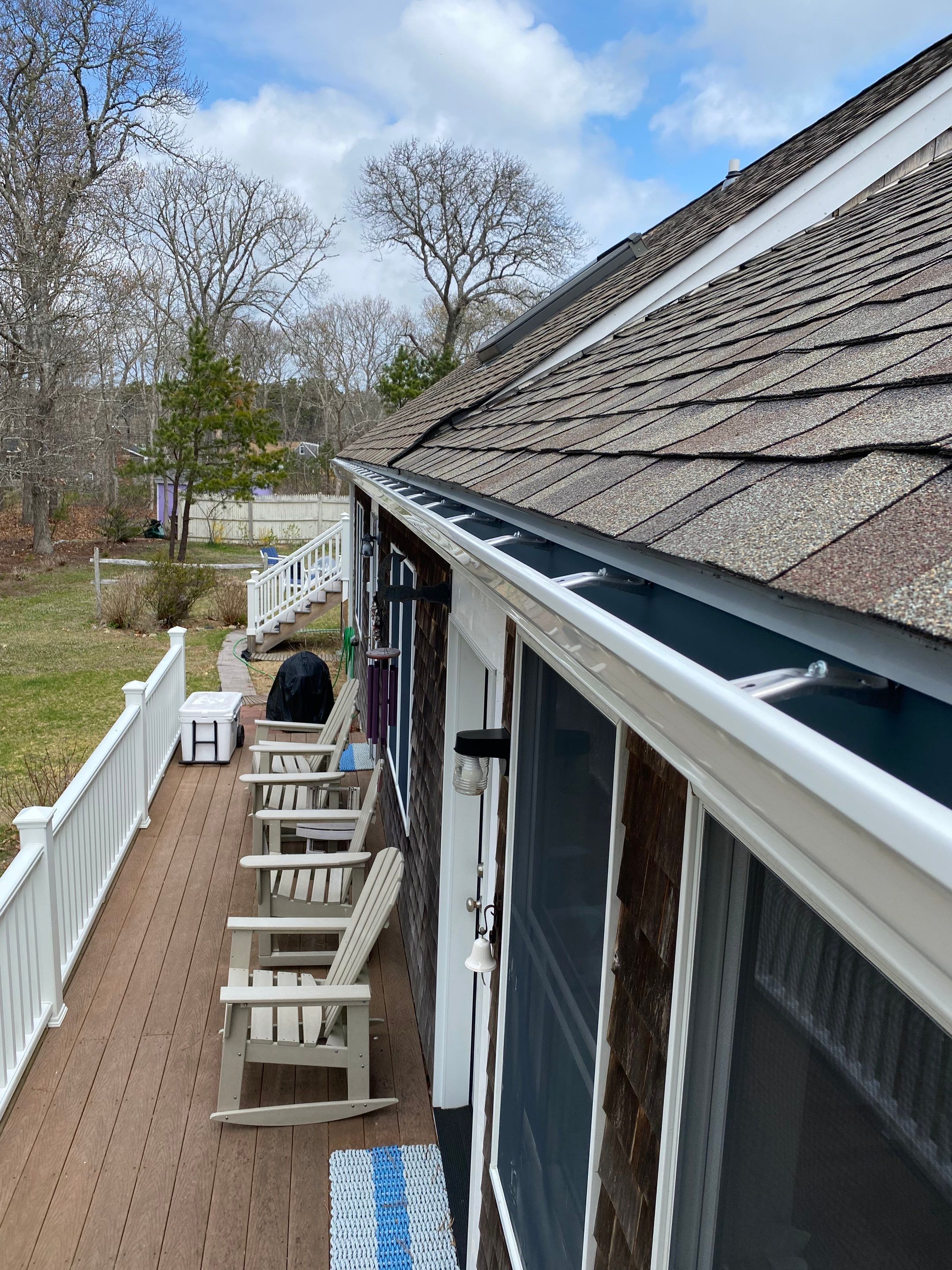 Gutter Installation using 5" K-Style Aluminum Gutter in Eastham, MA by Gutter Pro Enterprises