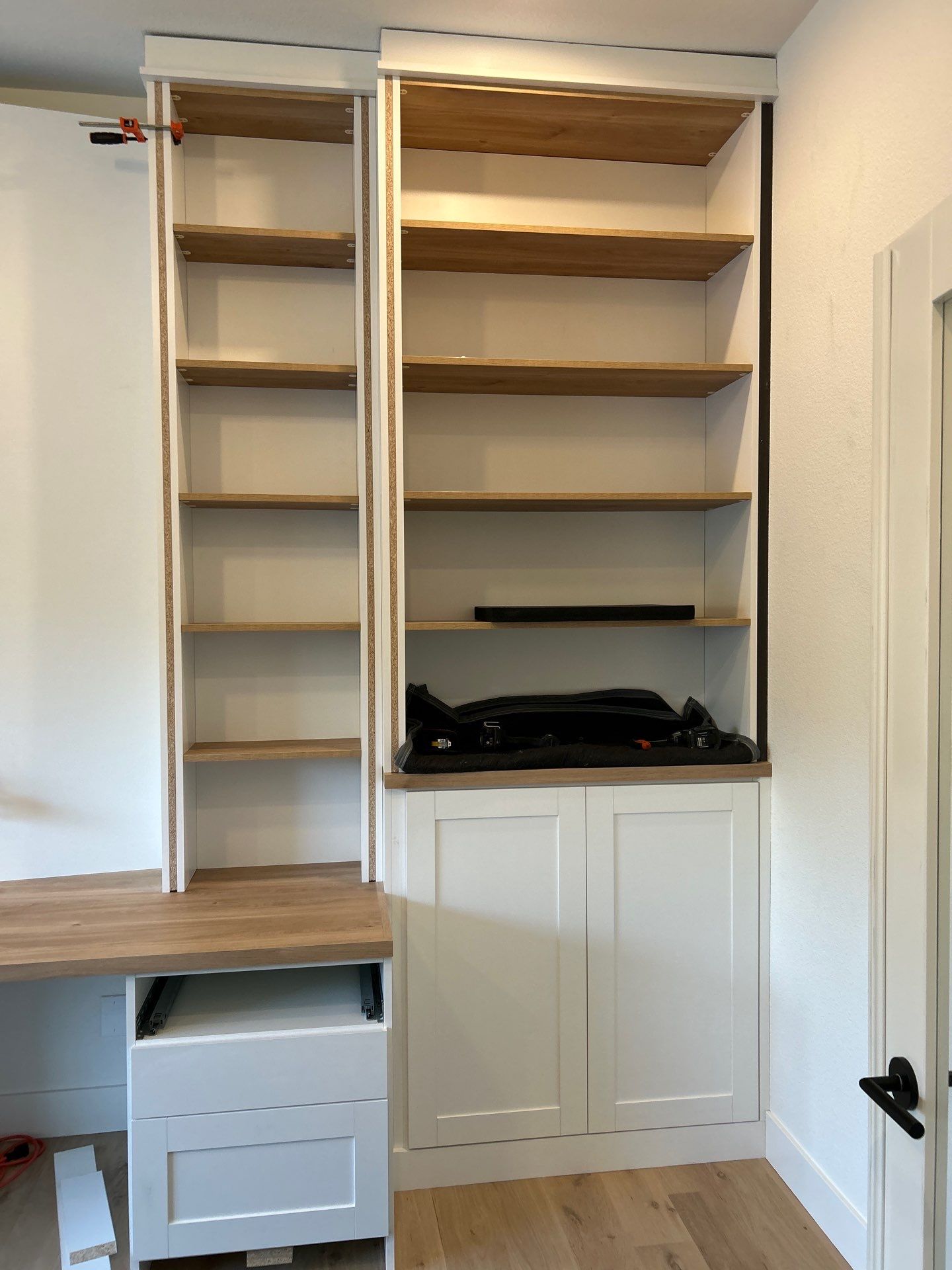 Two-Tone Home Office Built-in - Erie, Colorado by Concept 32, Inc.