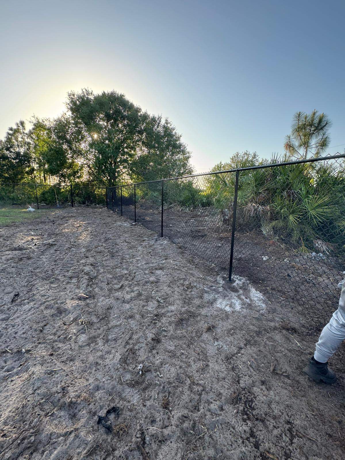 Black Chain Link Fence Installation for Lehigh Acres Property Perimeter by True Fence LLC