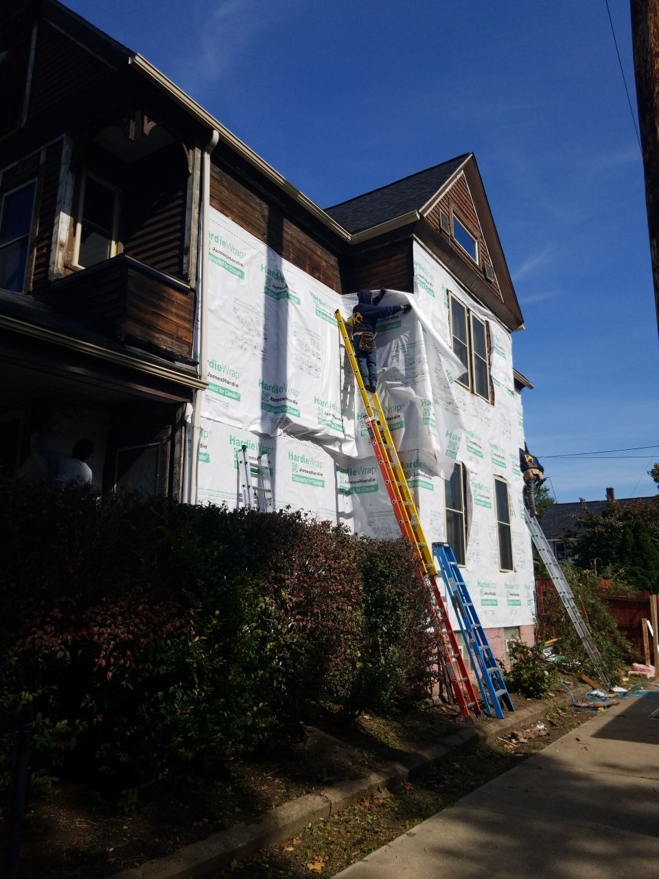 Fire damaged home in Tremont by Absolute Roofing and Construction