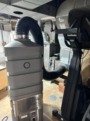 Air duct cleaning using Hypervac