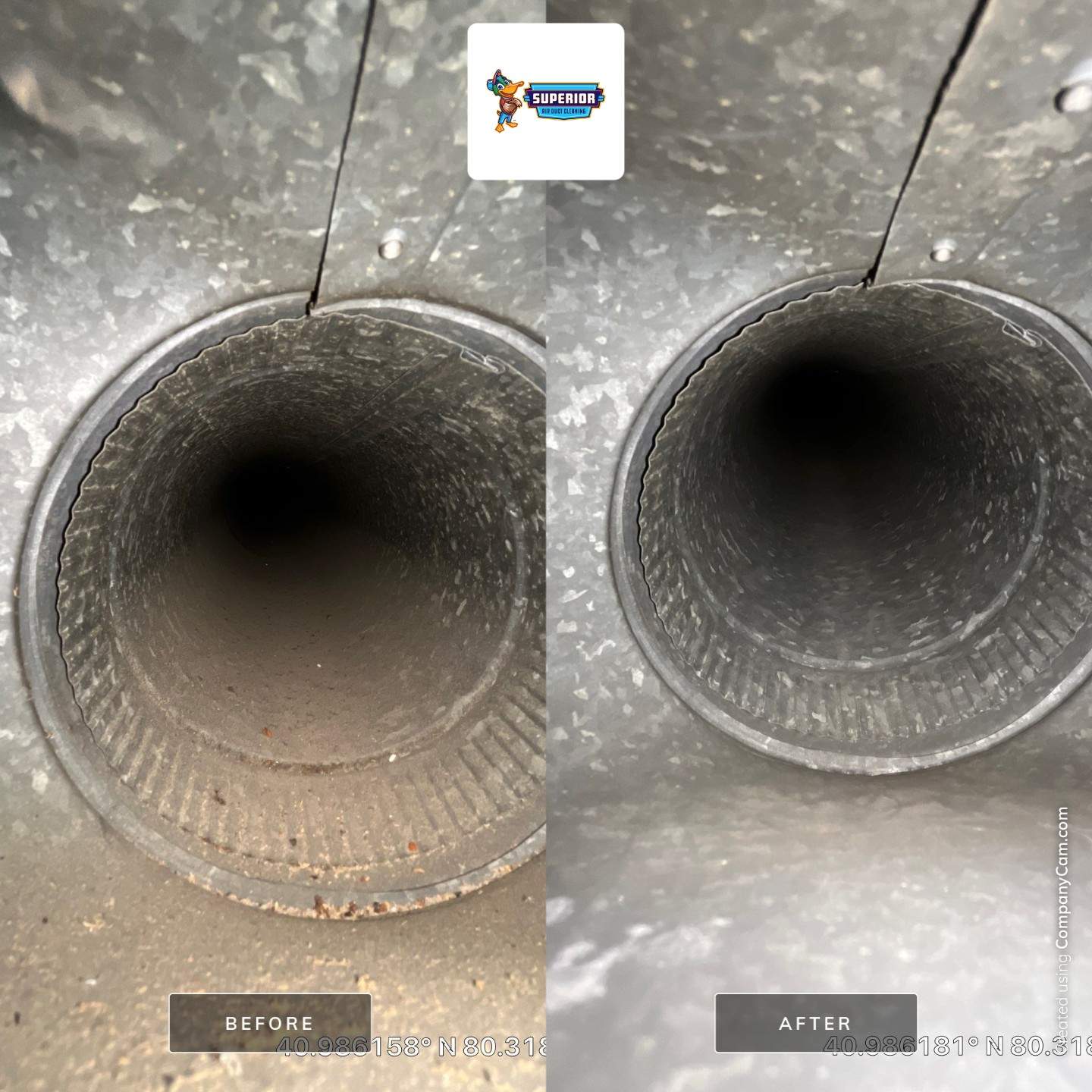 Air Duct Cleaning With a Vacuum Truck in New Castle, PA. by Superior Air Duct Cleaning