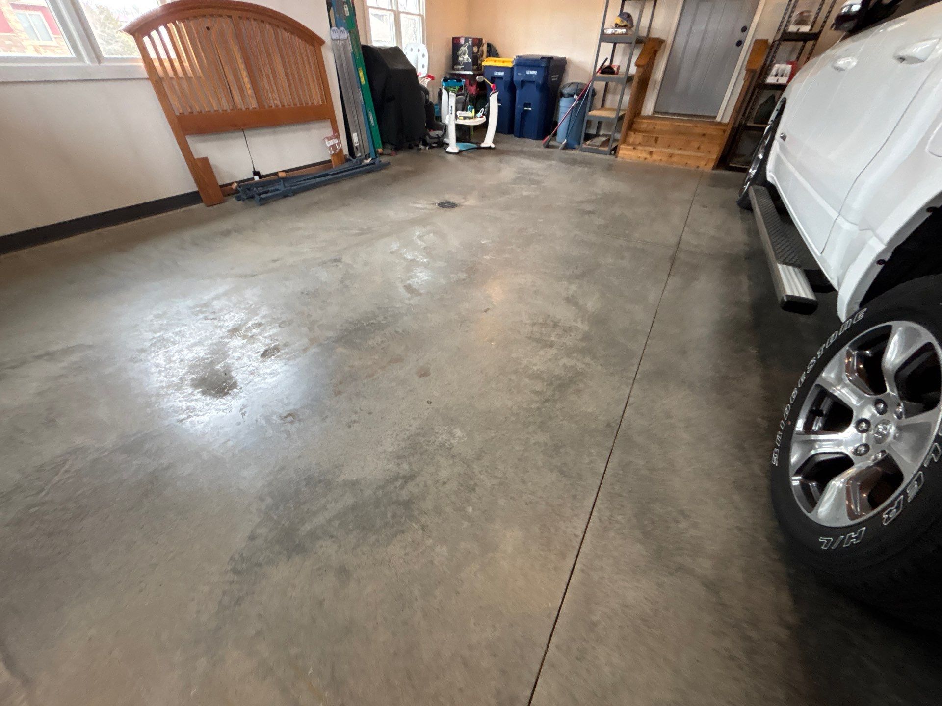 Multi-Car Garage Concrete Coating and Crack Repair in Dell Rapids by Select Painting, Coatings & Garage Cabinets