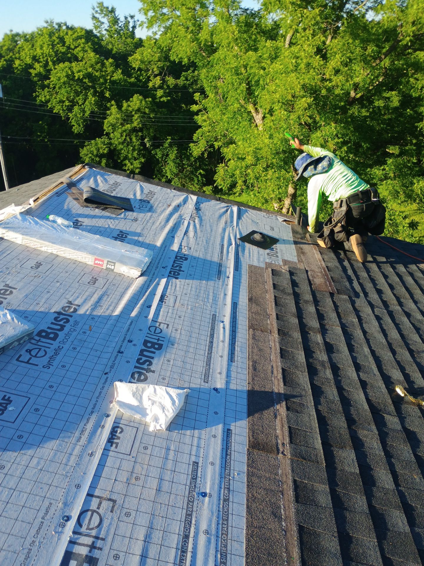 GAF Architectural Shingle Roof Replacement on Modern Ardmore Residence by BANA Roofing and Solar Supply