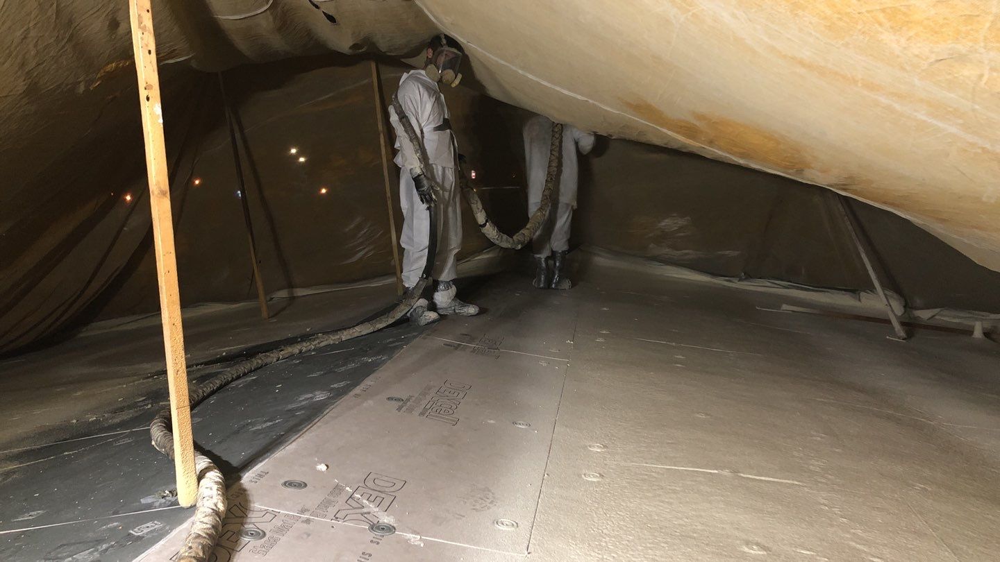 Spray foam and coatings using Conklin Benchmark/PUMA XL coatings and spray foam by Straight Edge Roofing Inc