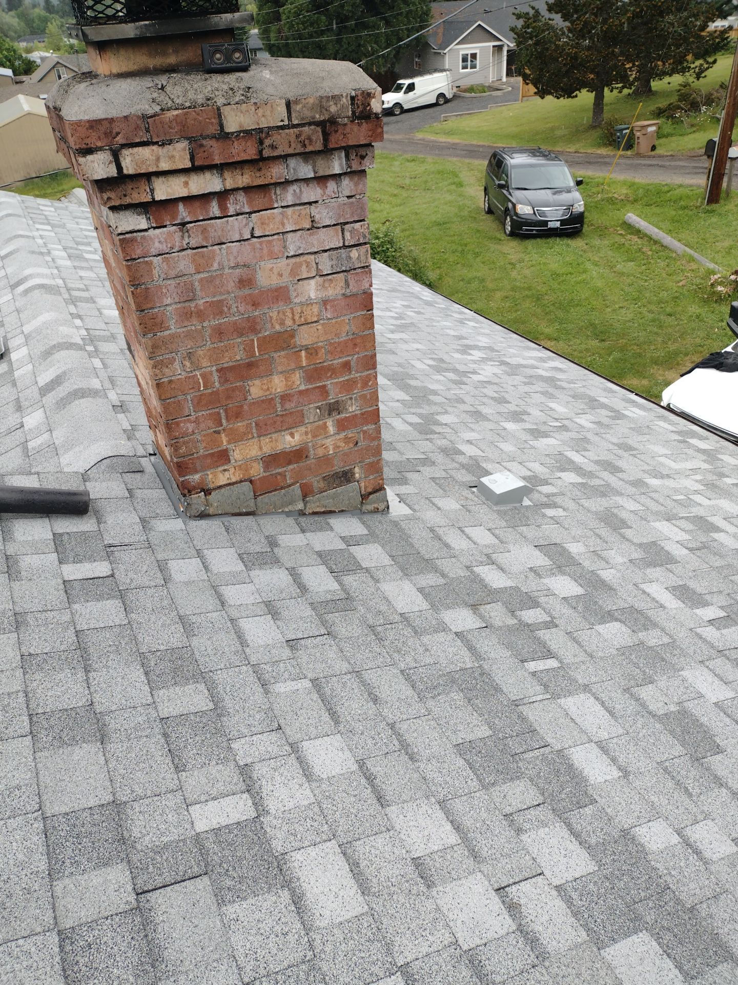 Residential Roofing Installation using IKO Dynasty (Color: Frostone Grey) by Orezona Building & Roofing Company, Inc.