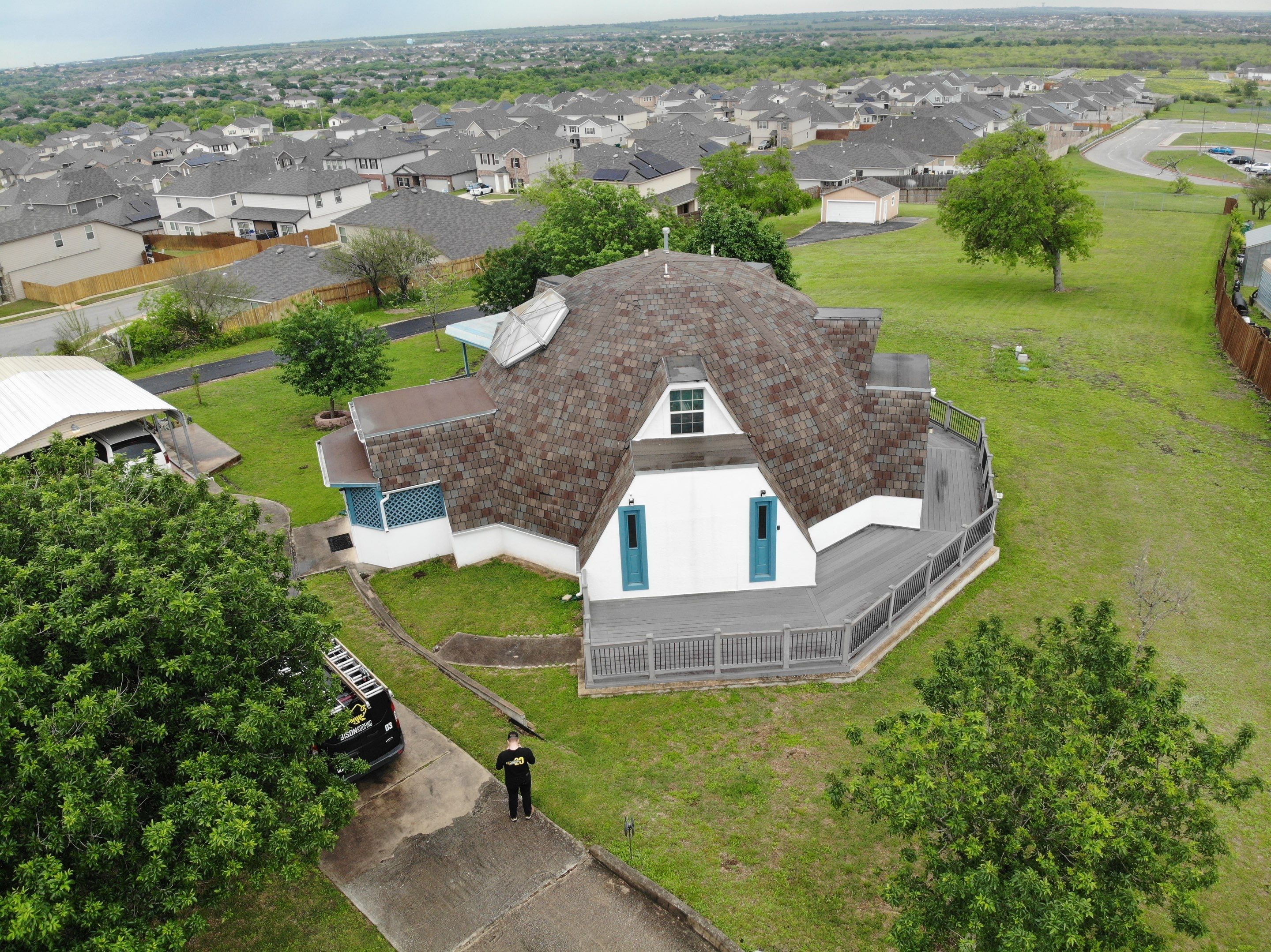 Project in Converse by Bison Roofing  