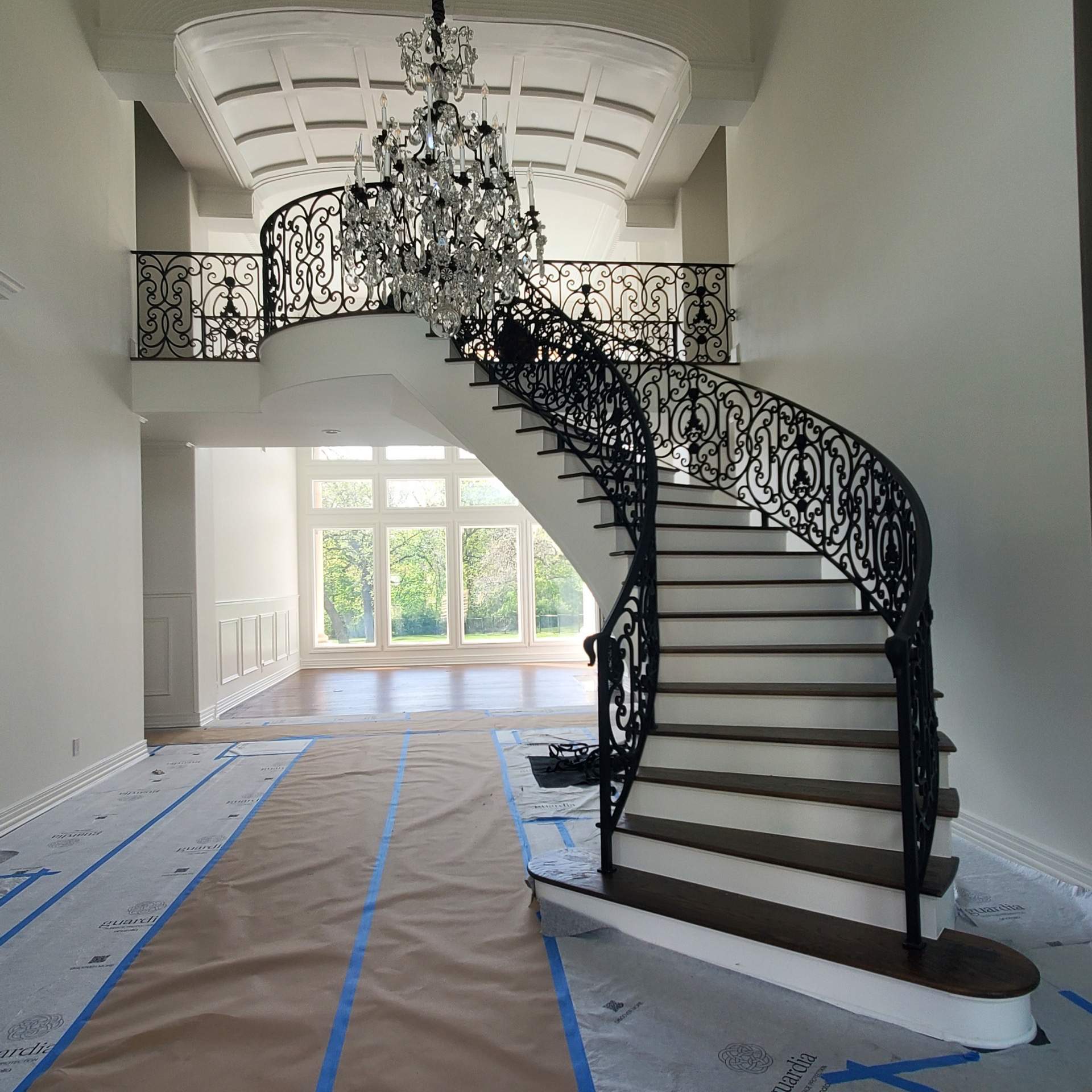 Custom Interior Wrought Iron Railing Refinishing in Dallas, Texas by Solara Custom Living