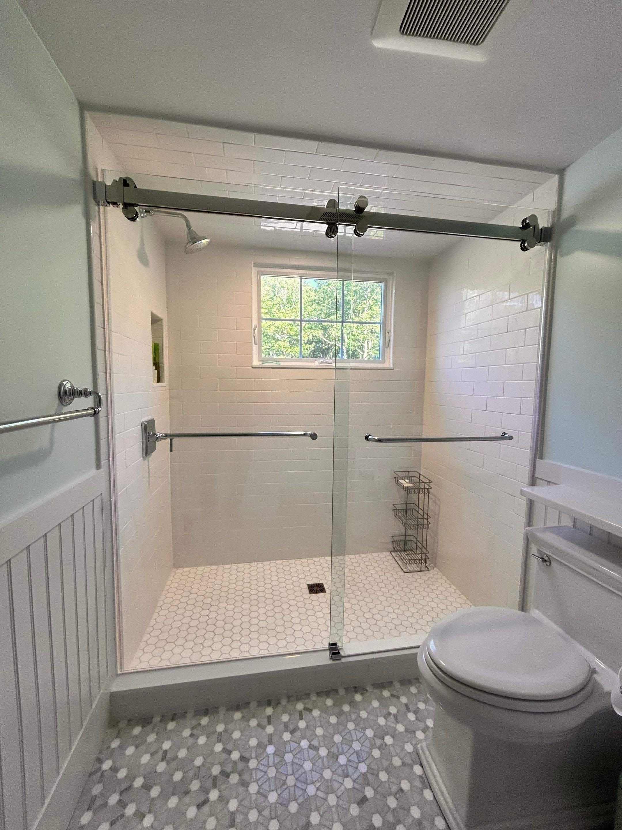 Multiple Frameless Showers by Cheshire Glass Company