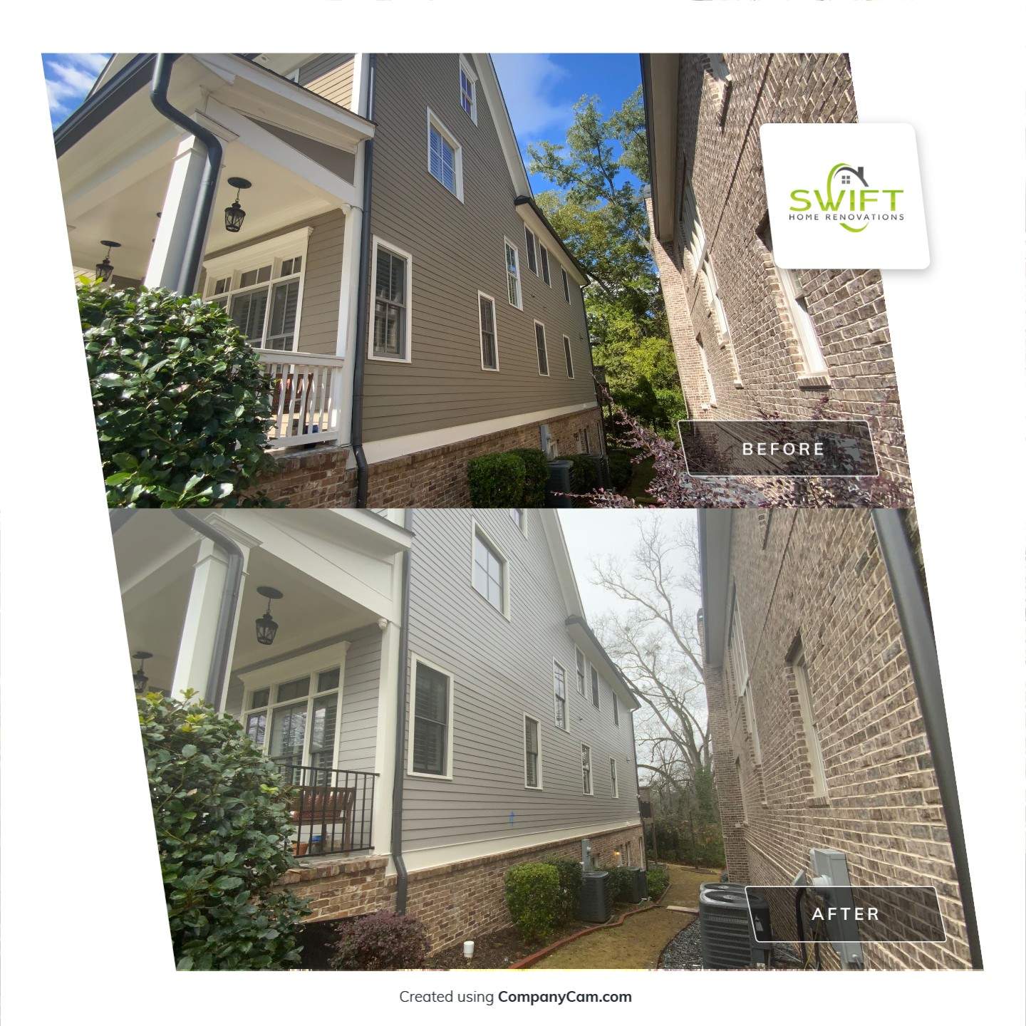 Full Exterior Painting and Color Transformation in Norcross by Swift Home Renovations