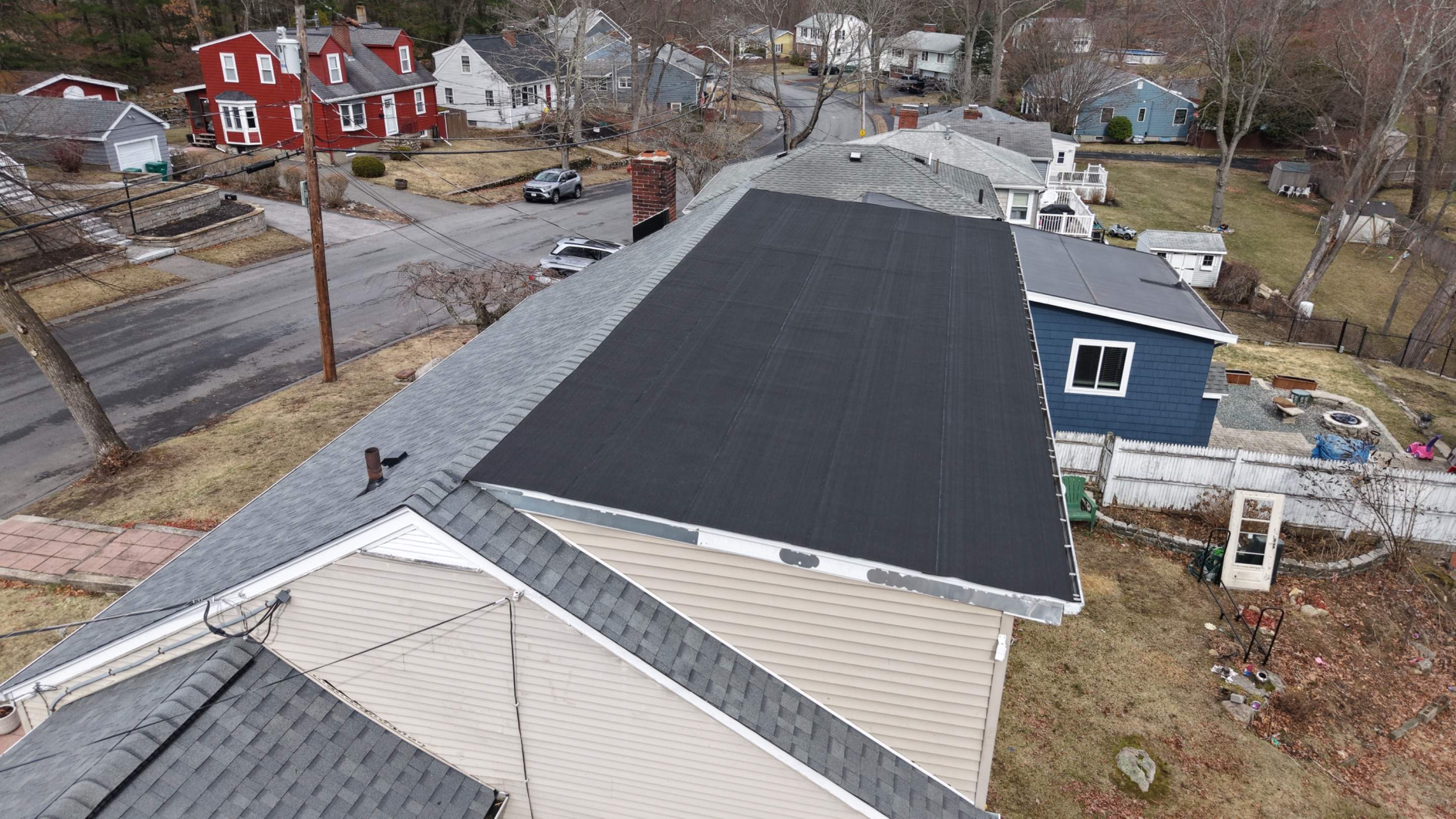 Major Roof Overhaul in Lynn, MA – Full Replacement, Skylight Removal, Gutters & Custom Flashing by JOHNNYS PRO