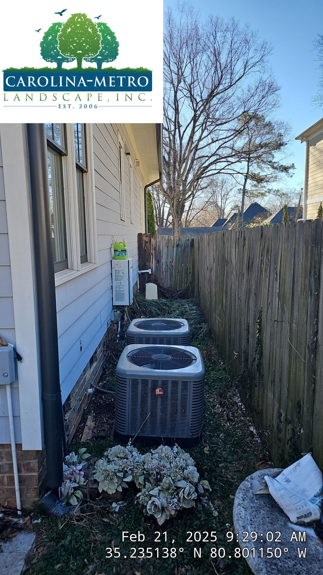 Residential Landscape Project by Carolina-Metro Landscape, Inc
