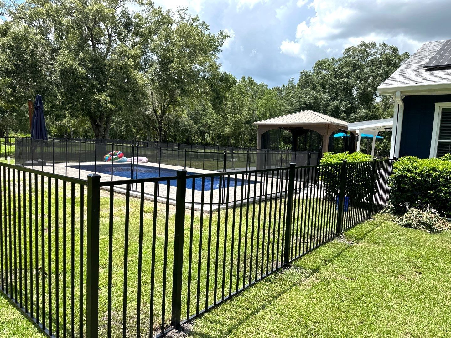 Aluminum Fence Installation using 3 Rail Aluminum Fence by Asap fence and gates, LLC