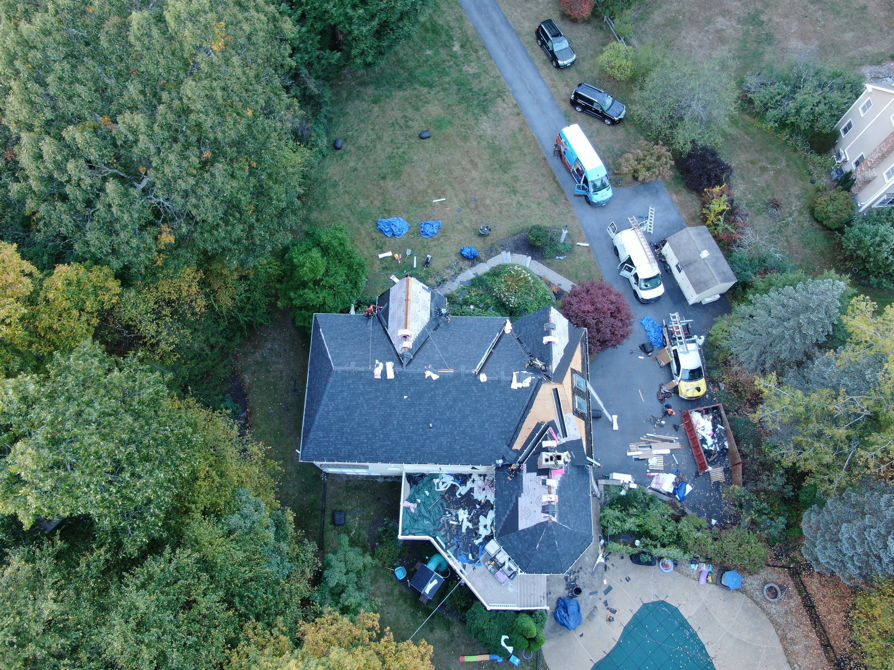 New Roof, Skylights, and Metal Accent Roof Installation in Groton by Mighty Dog Roofing of Greater Middlesex County