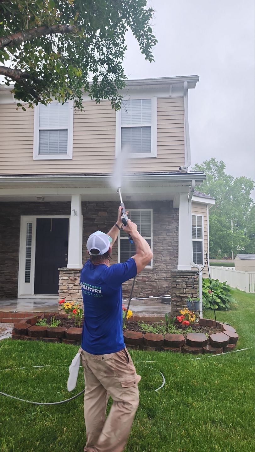 House Wash using cleaner by Power Wash Masters LLC