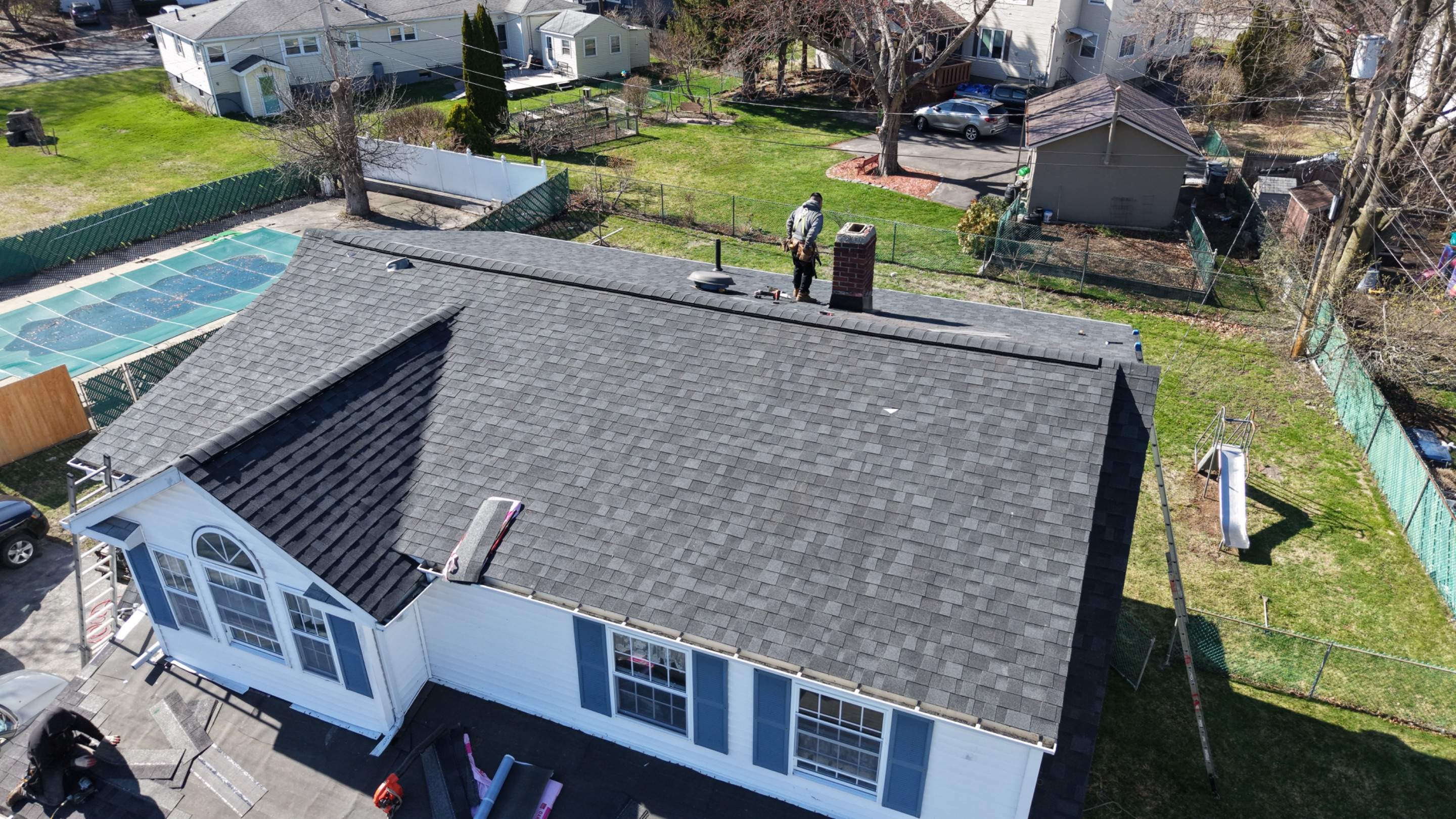 Full Roof Replacement in Worcester, MA – Owens Corning Duration, Onyx Black by JOHNNYS PRO