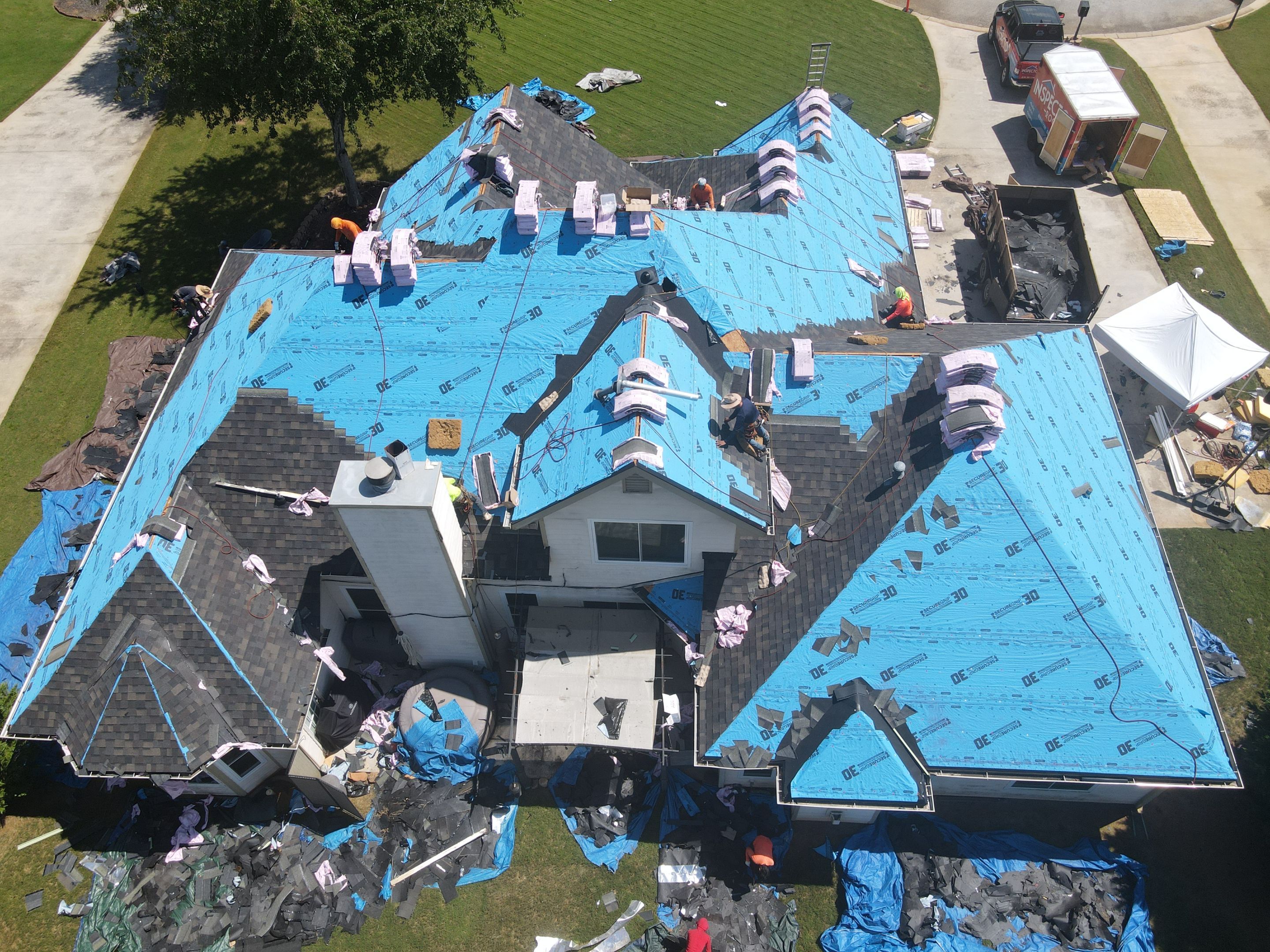 Residential Roofing Installation using Owens Corning by Inspector Roofing and Restoration