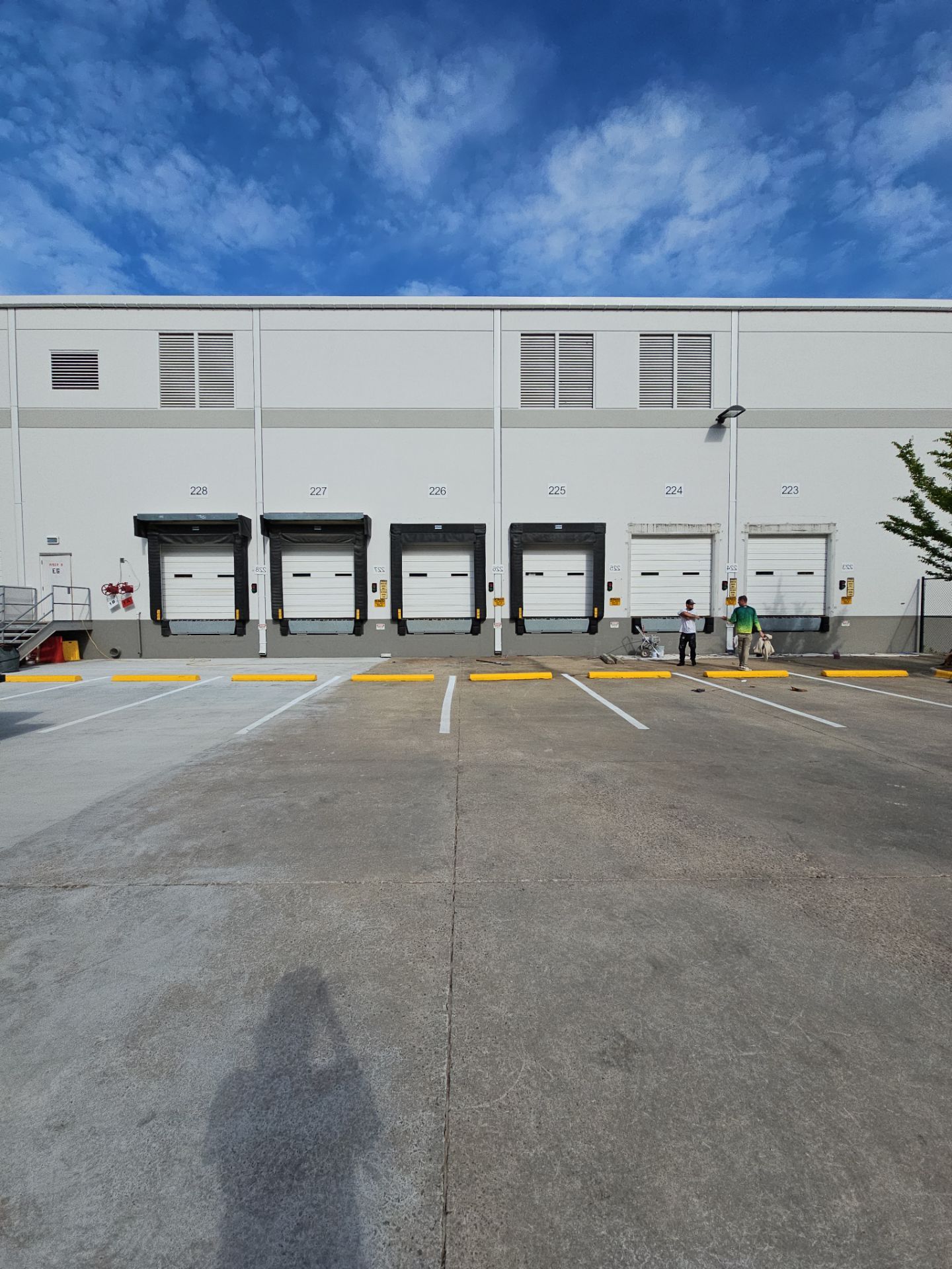 Striping Amazon Parking Lot  by Billy Weatherspoon Contractor
